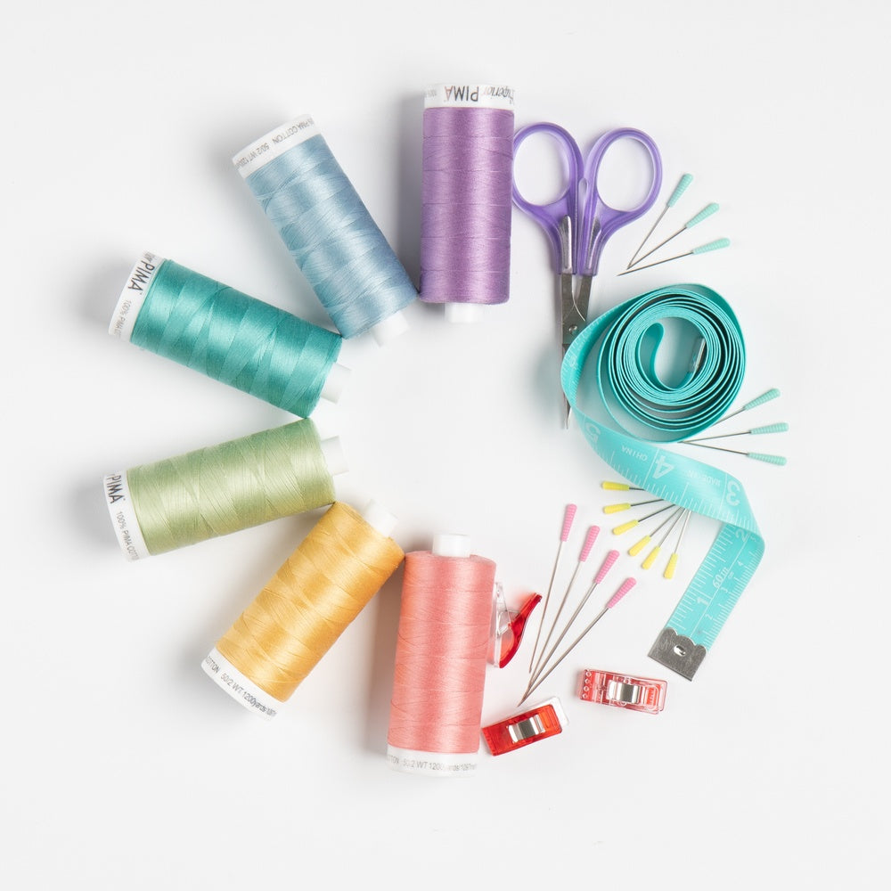 Superior Threads 50wt Pima Cotton 6-spool collection: PASTELS