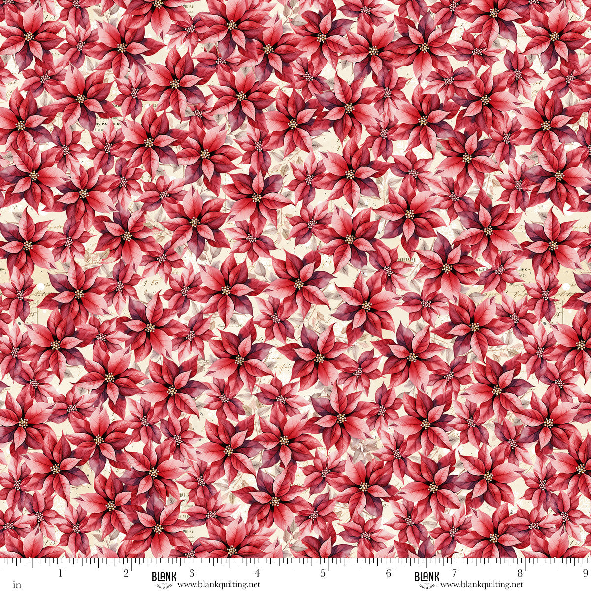 Christmas Magic | Poinsettias Red by Frank Garcia for Blank Quilting | 2027-88