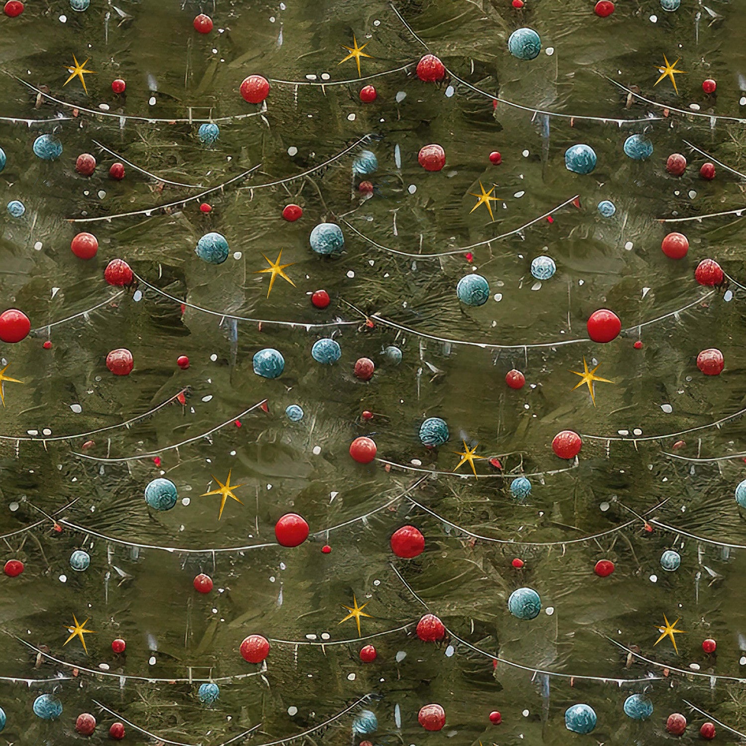 It's the Holidays | Pine Tree Decorations by Goldi L. Studio for Henry Glass | 2034-68