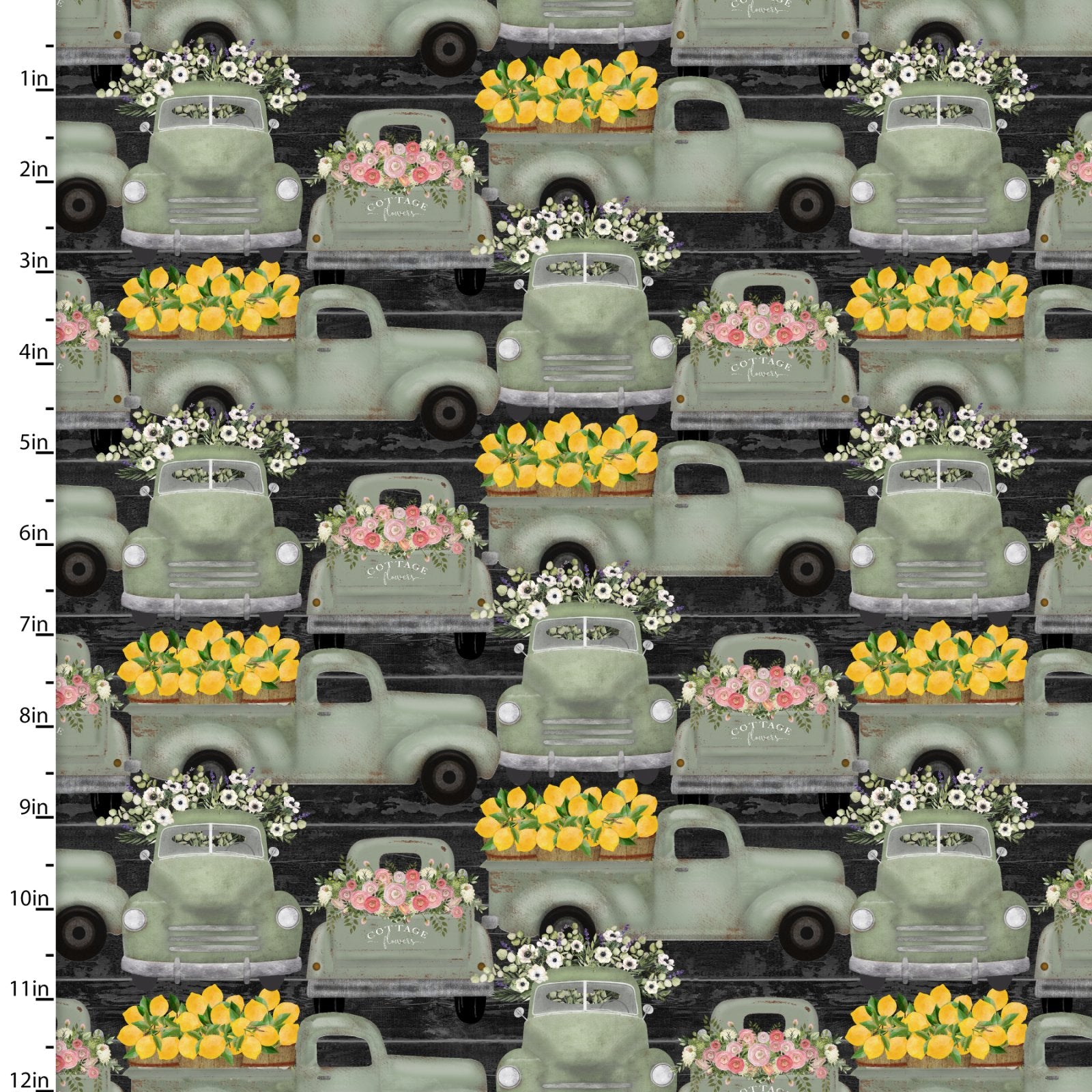 White Cottage Farm | Farm Fresh Trucks by Beth Albert for 3 Wishes Fabric | 20879-CHR