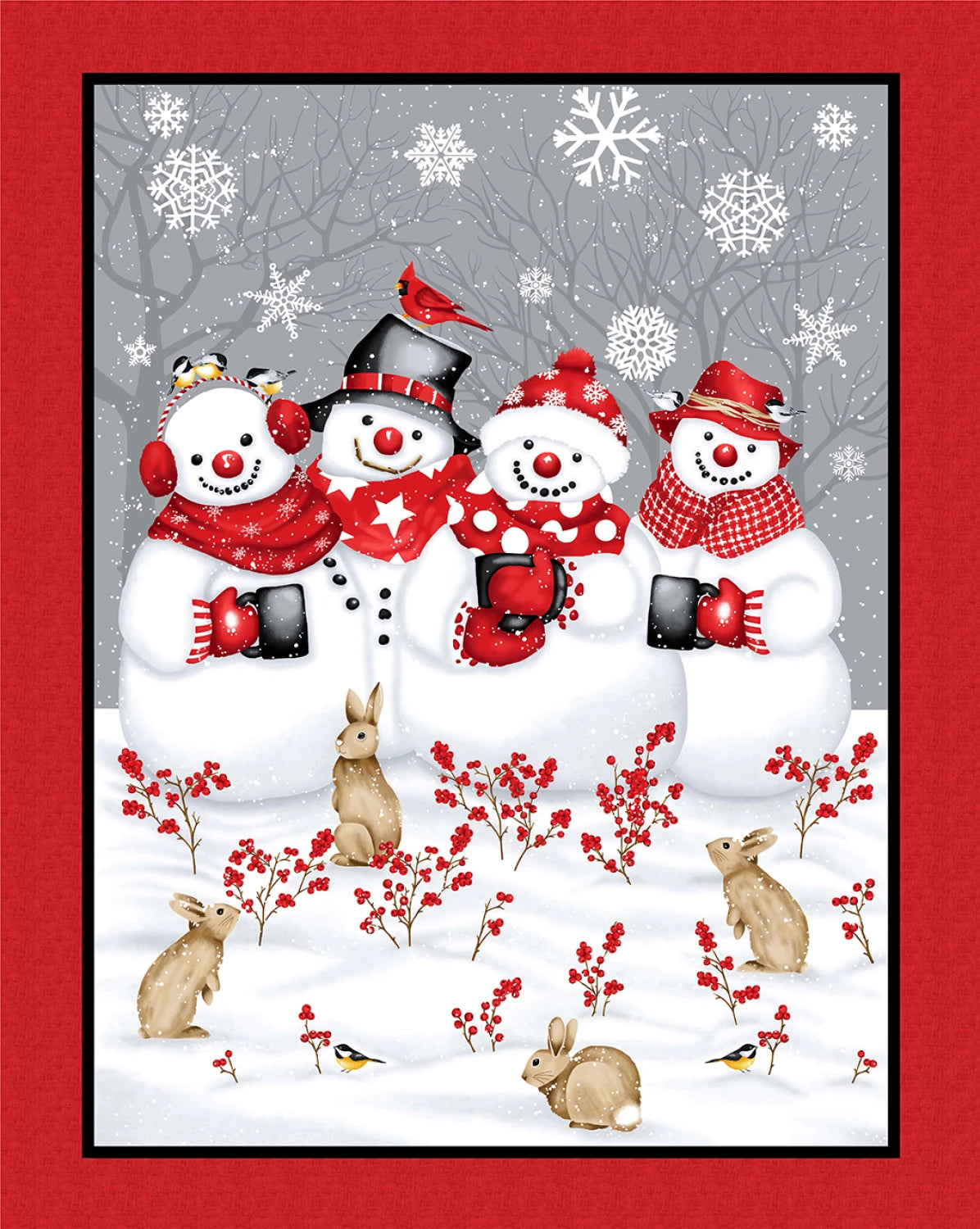 Snow Crew Minky | 48" Panel by Barb Tourtillotte for Henry Glass | 2099PMK-89