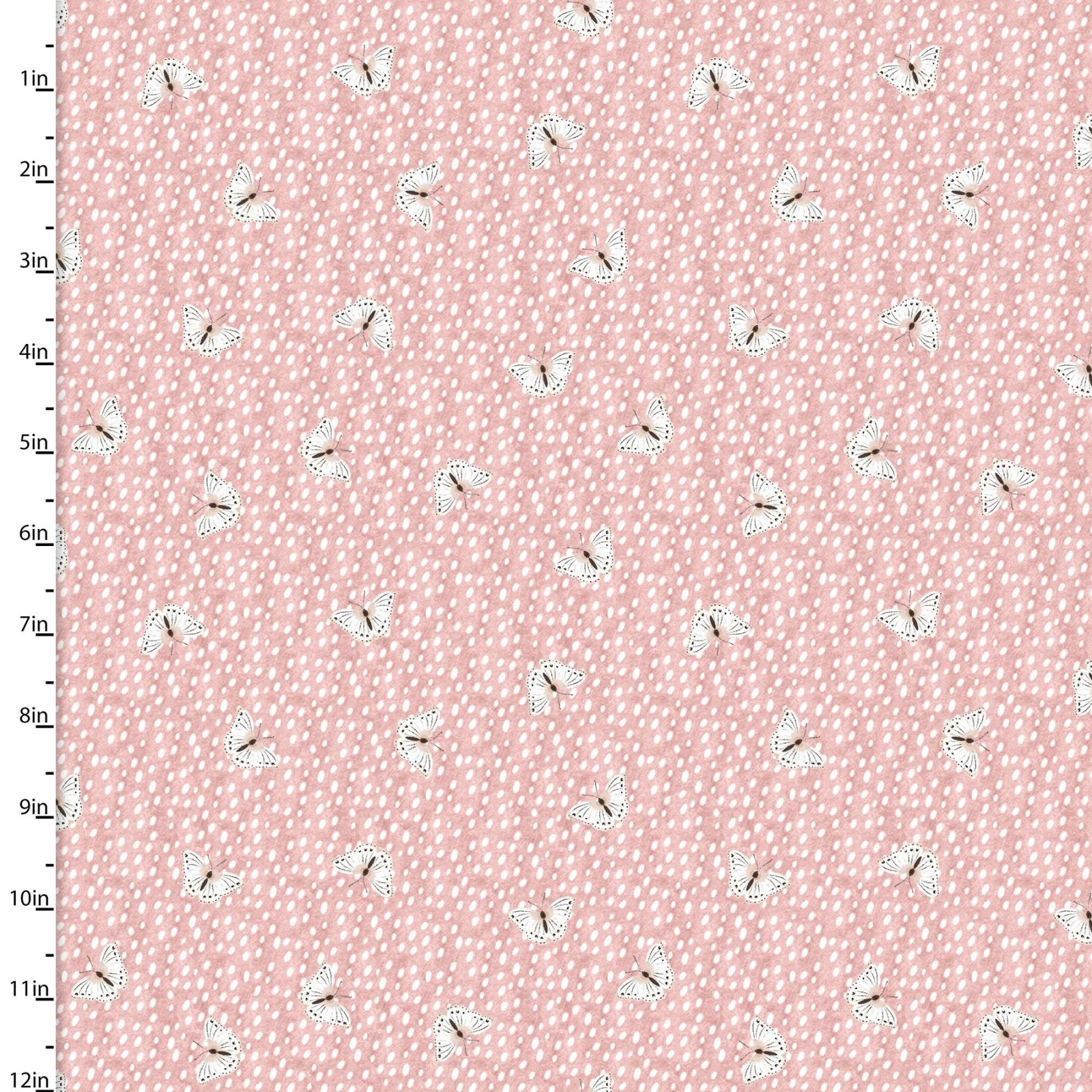 Baby in Bloom Flannel | Fluttering Pink by Jo Taylor for 3 Wishes | 21676-PNK