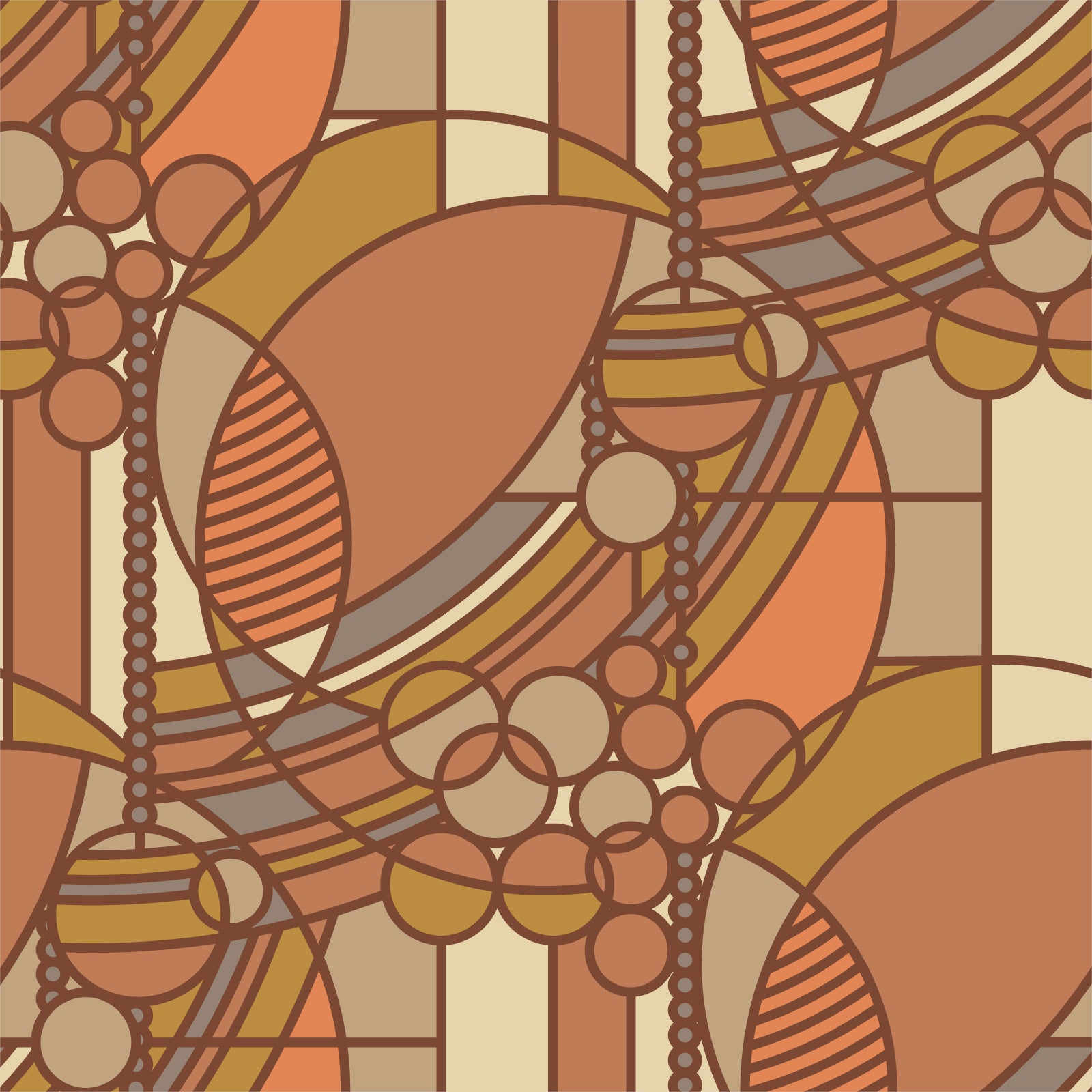 Frank Lloyd Wright Collection by Cloud9 | March Balloons - Earth (227535) | 100% Organic Cotton