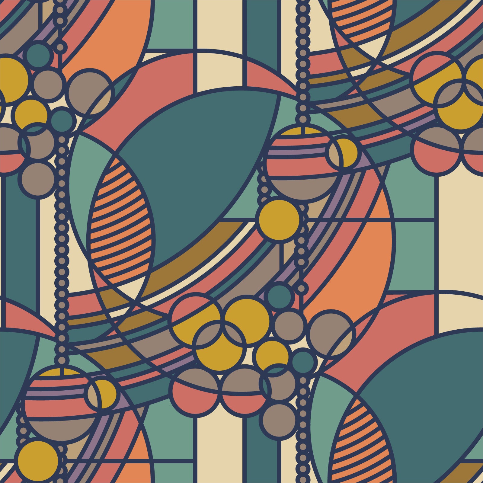 Frank Lloyd Wright Collection by Cloud9 | March Balloons - Desert (227536) | 100% Organic Cotton