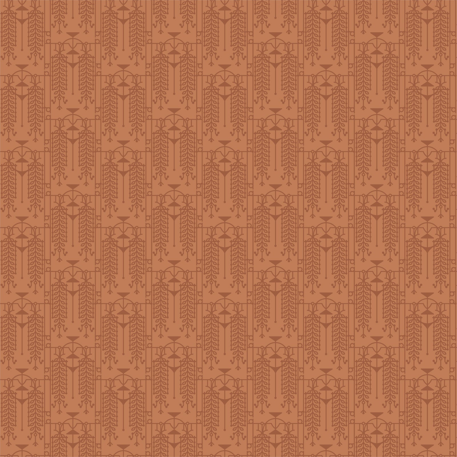 Frank Lloyd Wright Collection by Cloud9 | The House Beautiful Design A - Sun Tan (227539) | 100% Organic Cotton