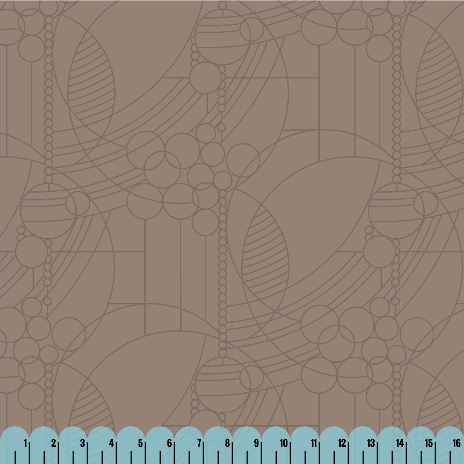Frank Lloyd Wright Collection by Cloud9 | 108" Quilt Backing | March Balloons - Earth (227557) | 100% Organic Cotton