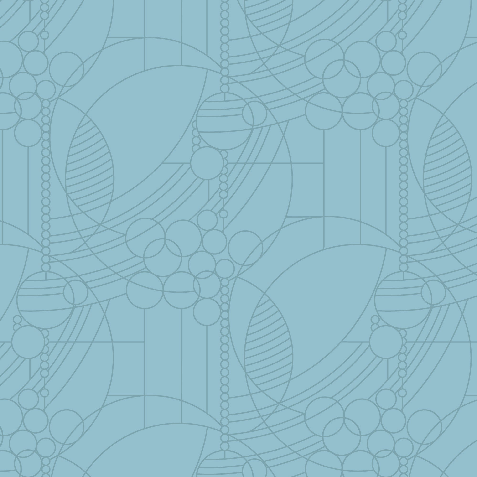 Frank Lloyd Wright Collection by Cloud9 | March Balloons - Water Tonal Blender (227968) | 100% Organic Cotton