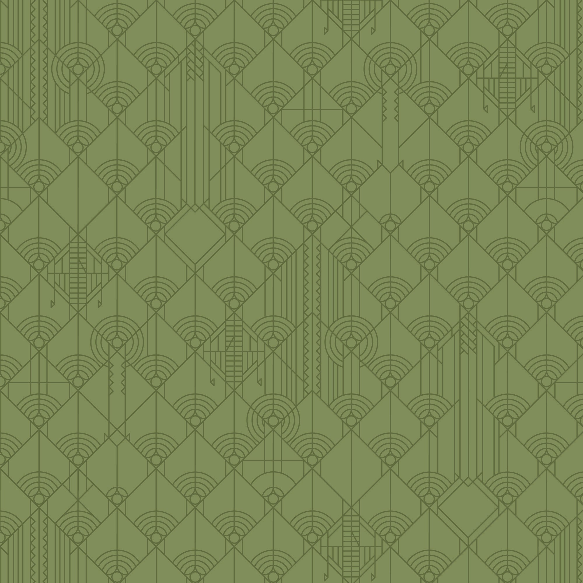 Frank Lloyd Wright Collection by Cloud9 | April Showers - Autumn Green Tonal Blender (227974) | 100% Organic Cotton