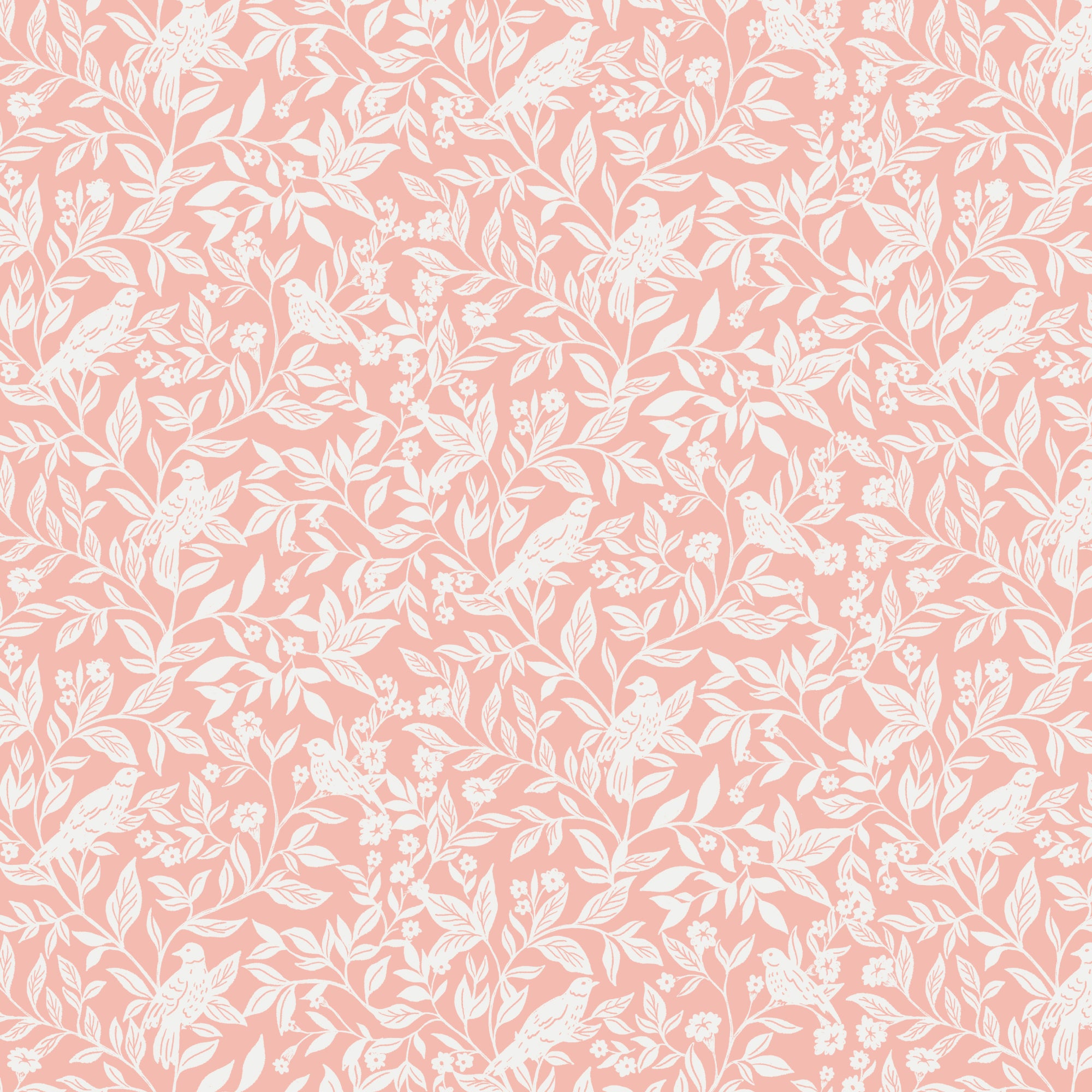 Garden Reverie | Aviary Peach by Cassidy Demkov for Cloud9 | 100% Organic Cotton