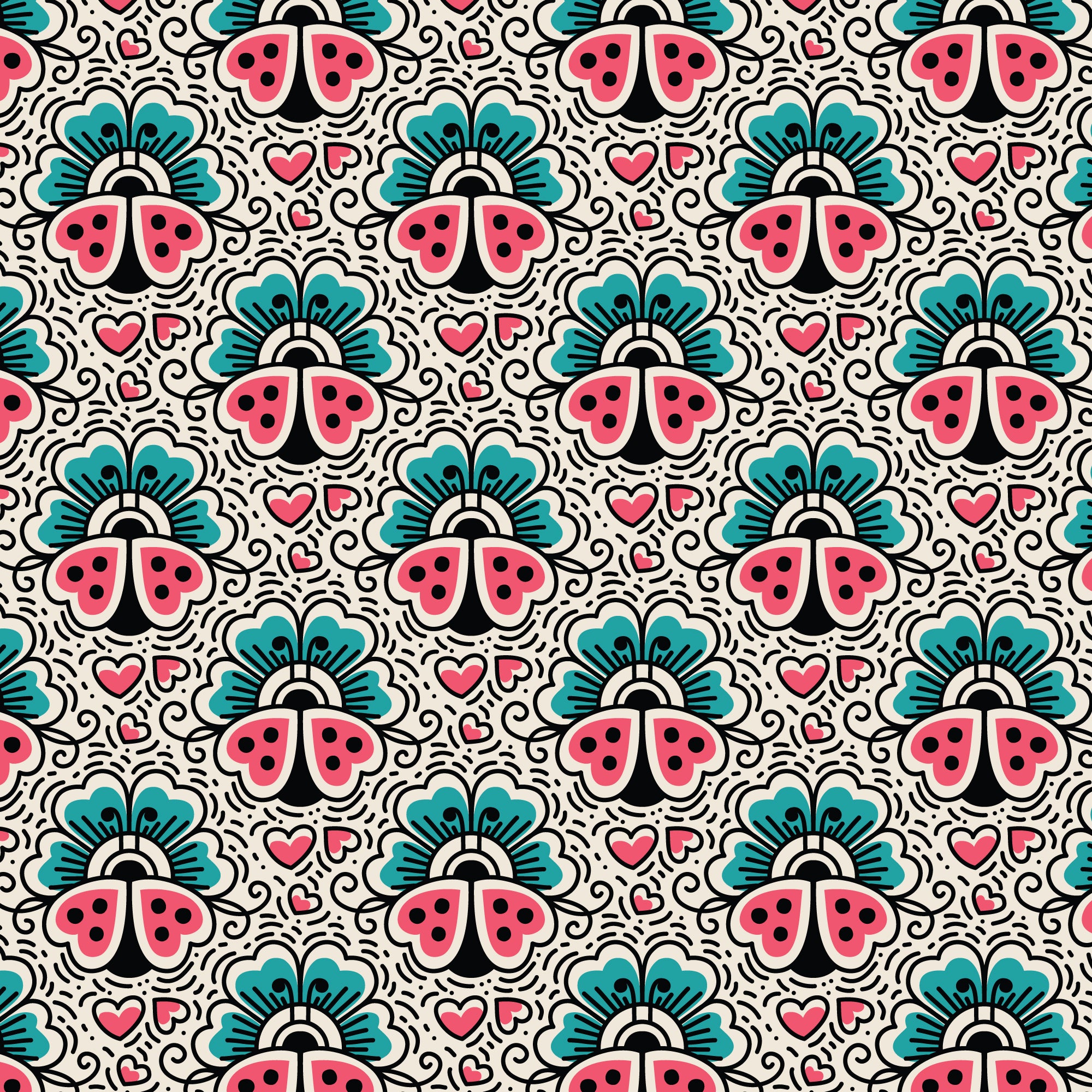 Love, Ink | 5" Charm Pack by RouCouCou for Cloud9 | 100% Organic Cotton | 42 pcs