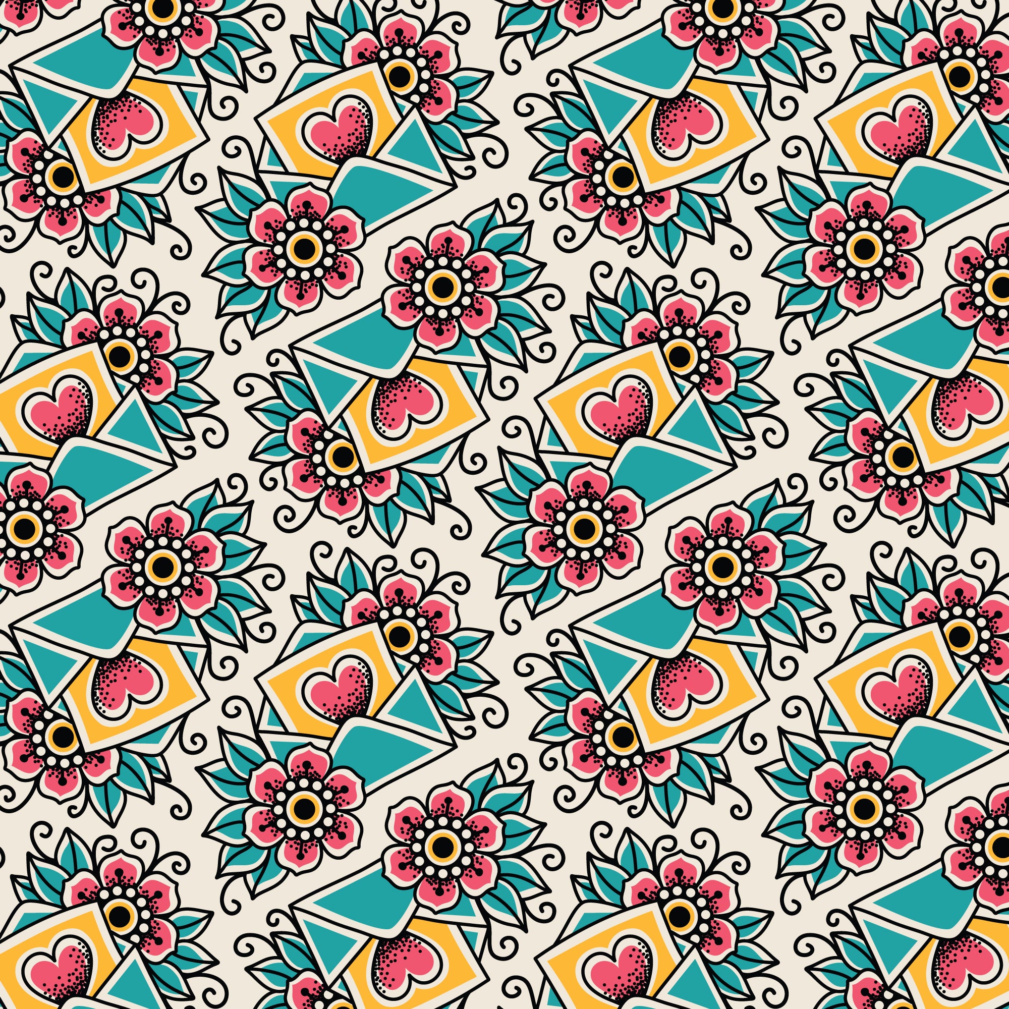 Love, Ink | 5" Charm Pack by RouCouCou for Cloud9 | 100% Organic Cotton | 42 pcs