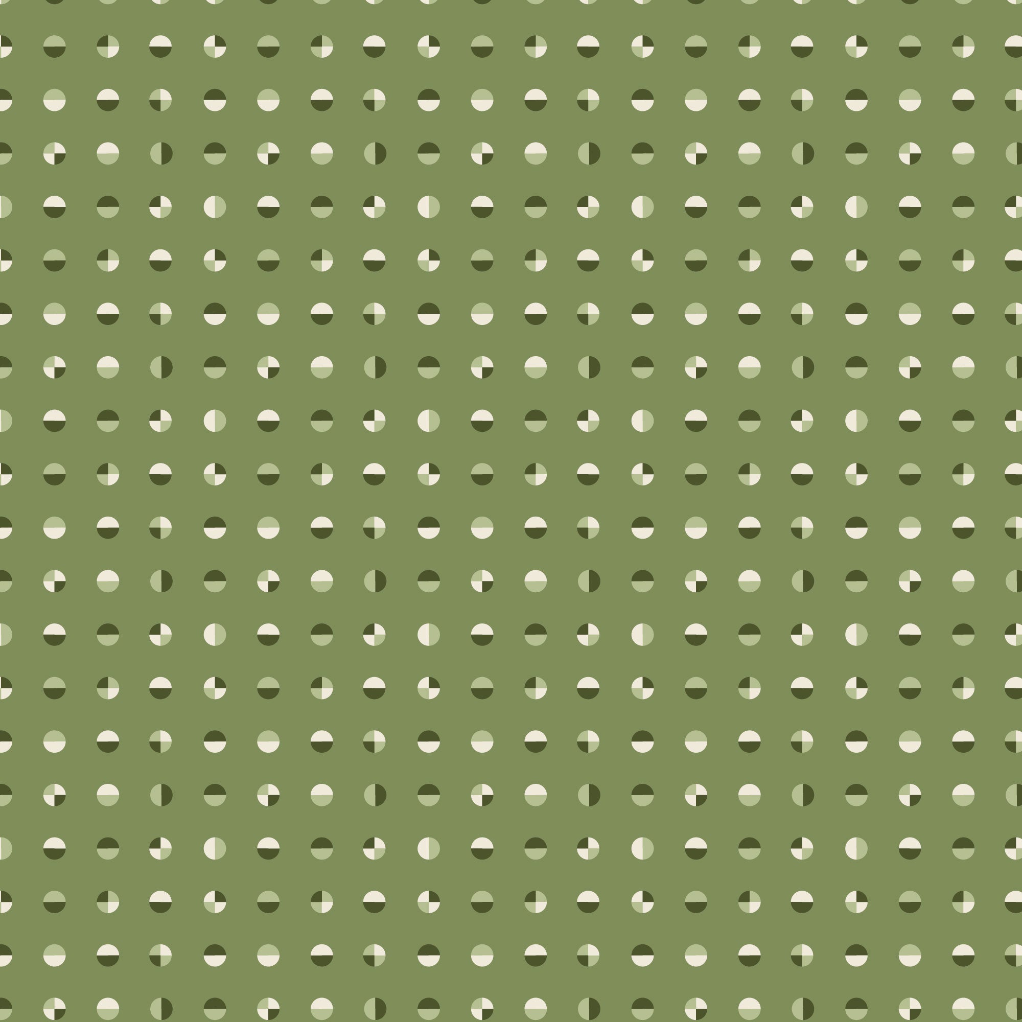 American Bold | Circular - Green Olive by Frank Lloyd Wright for Cloud9 | 228695 | 100% Organic Cotton