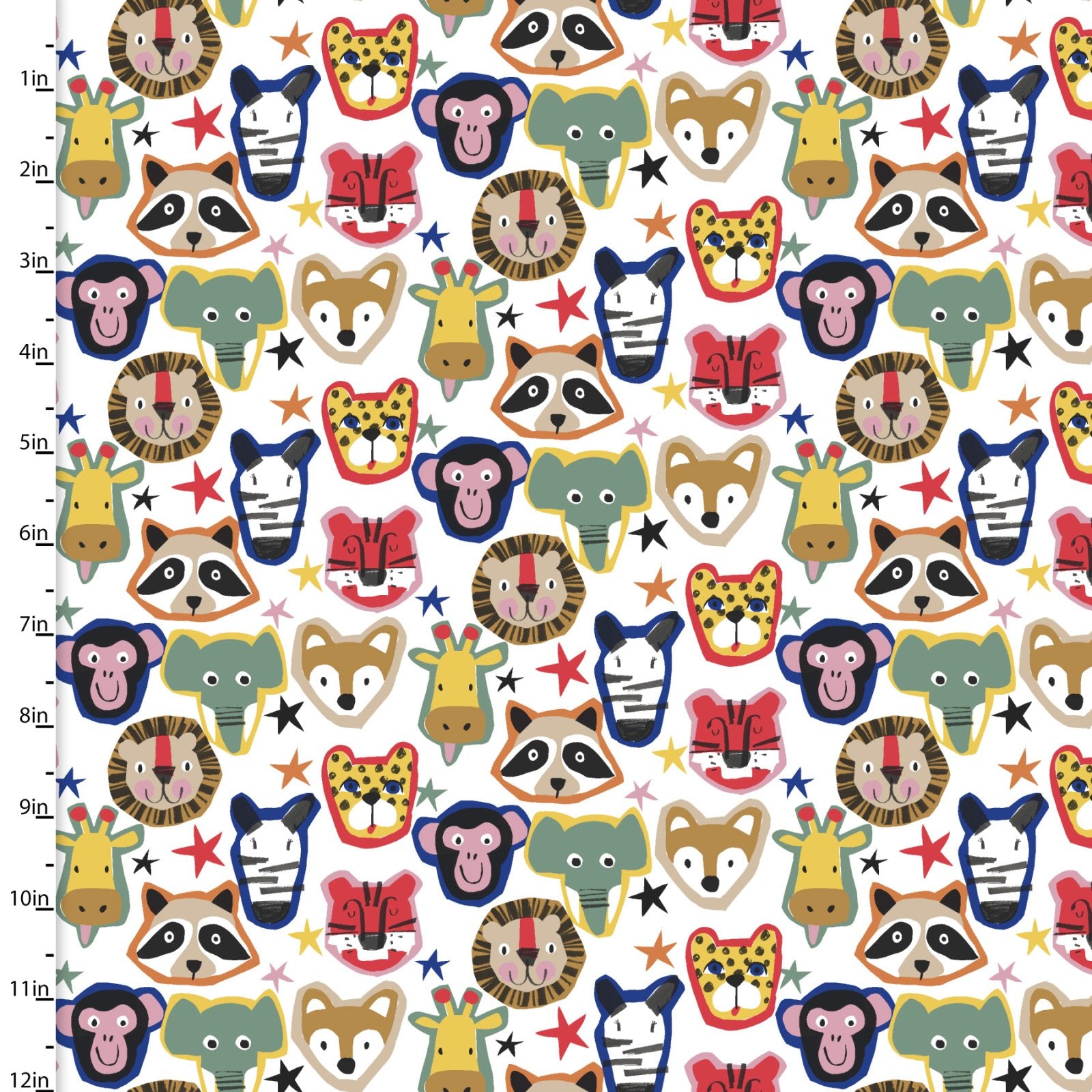 Jungle Jam | Face to Face Multi by Michael Moon for 3 Wishes Fabrics | 23325-MLT