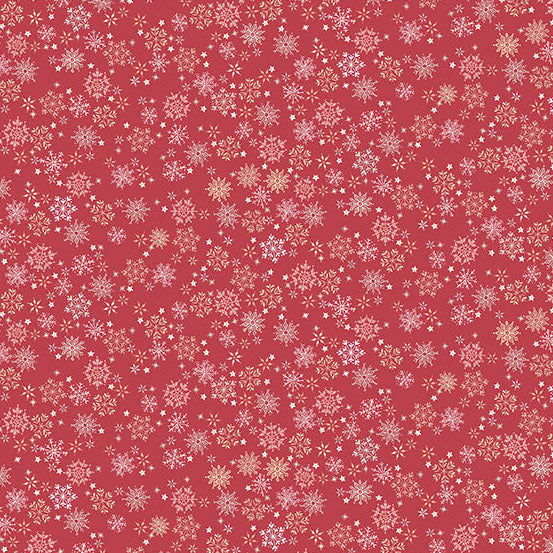 Country Christmas | Frosty Red by Makower Uk for Andover Fabrics | MU-236-R