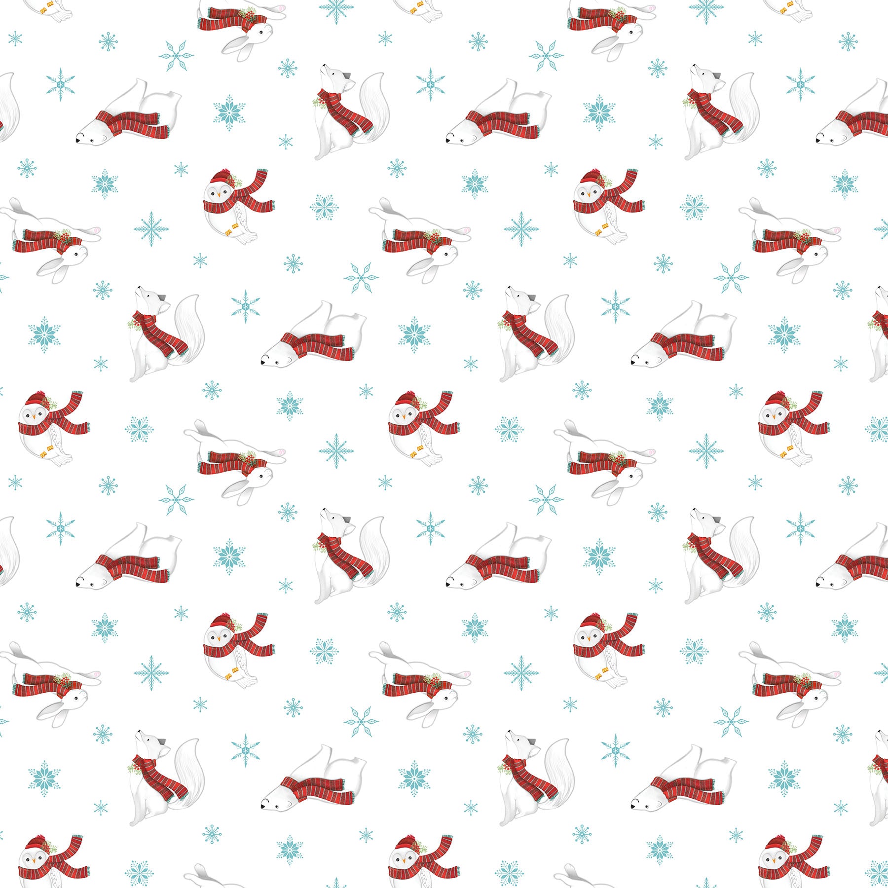 Woodland Wishes | Bear Toss - White Multi by Michael Zindell for Northcott | 27905-10