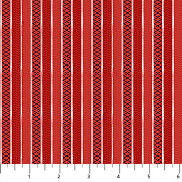 Woodland Wishes | Plain Stripe - Red by Michael Zindell for Northcott | 27906-24