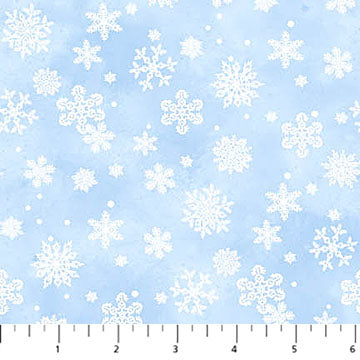 St. Nicholas | Snowflakes - Light Blue by Liz Goodrick-Dillon for Northcott | 28218-42