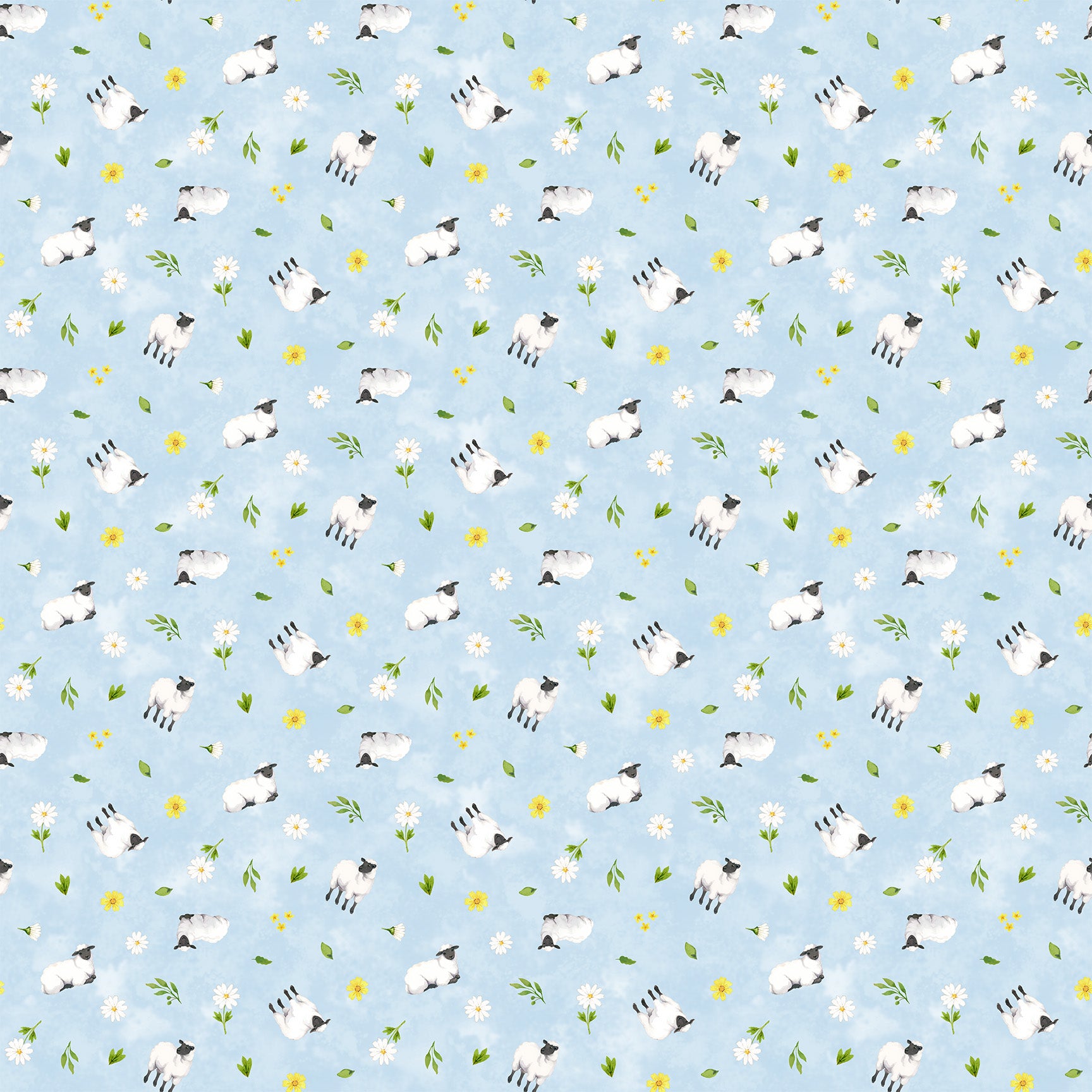 Counting Sheep | Sheep Toss - Blue by Deborah Edwards for Northcott | 28473-42