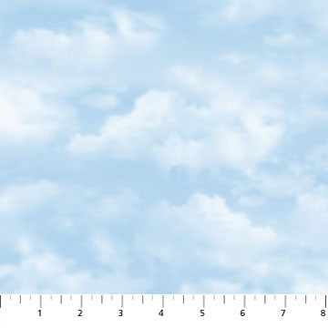 Counting Sheep | Cloud Texture - Blue by Deborah Edwards for Northcott | 28476-42