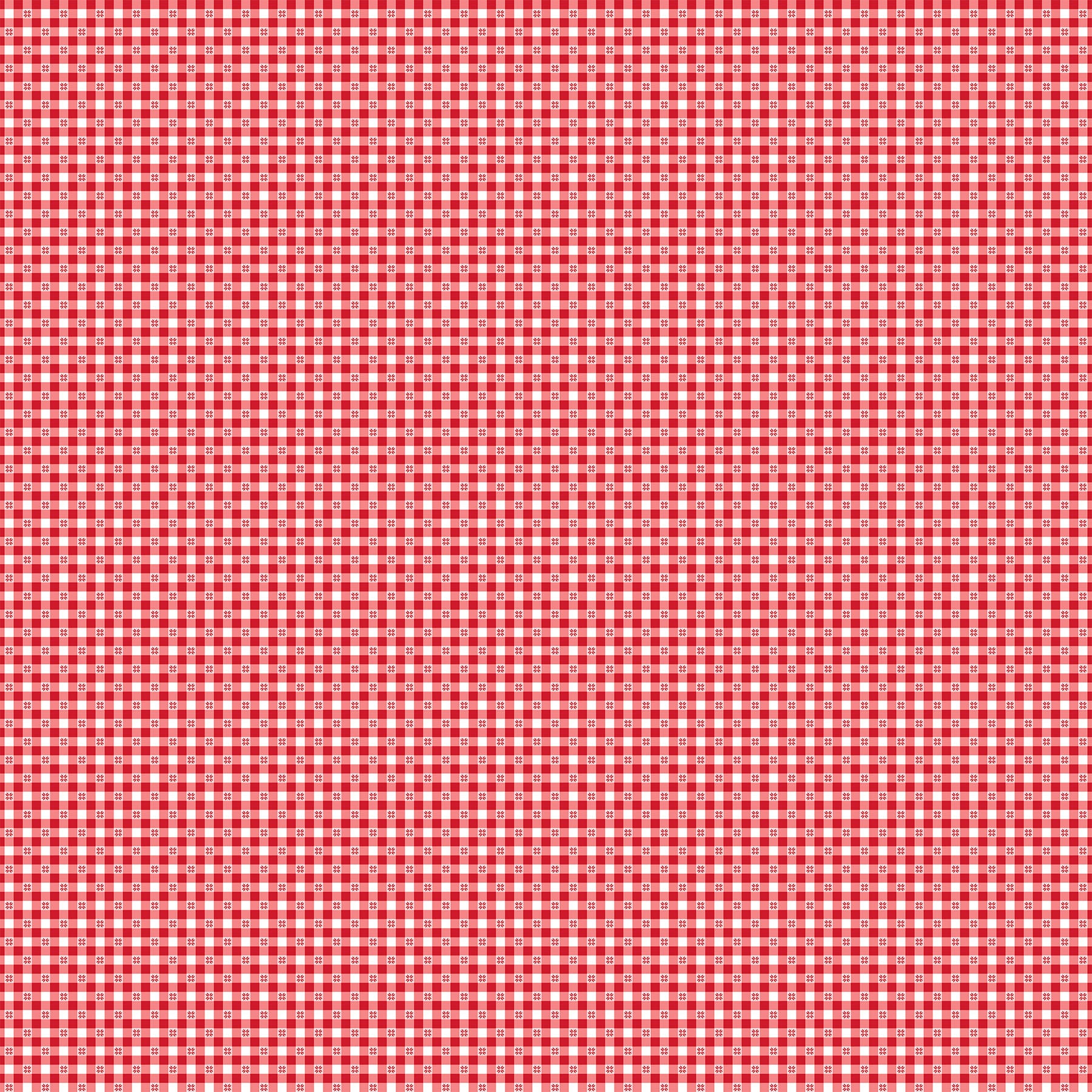 Barnyard Christmas | Gingham - Red by Deborah Edwards for Northcott Fabrics | 28806-24