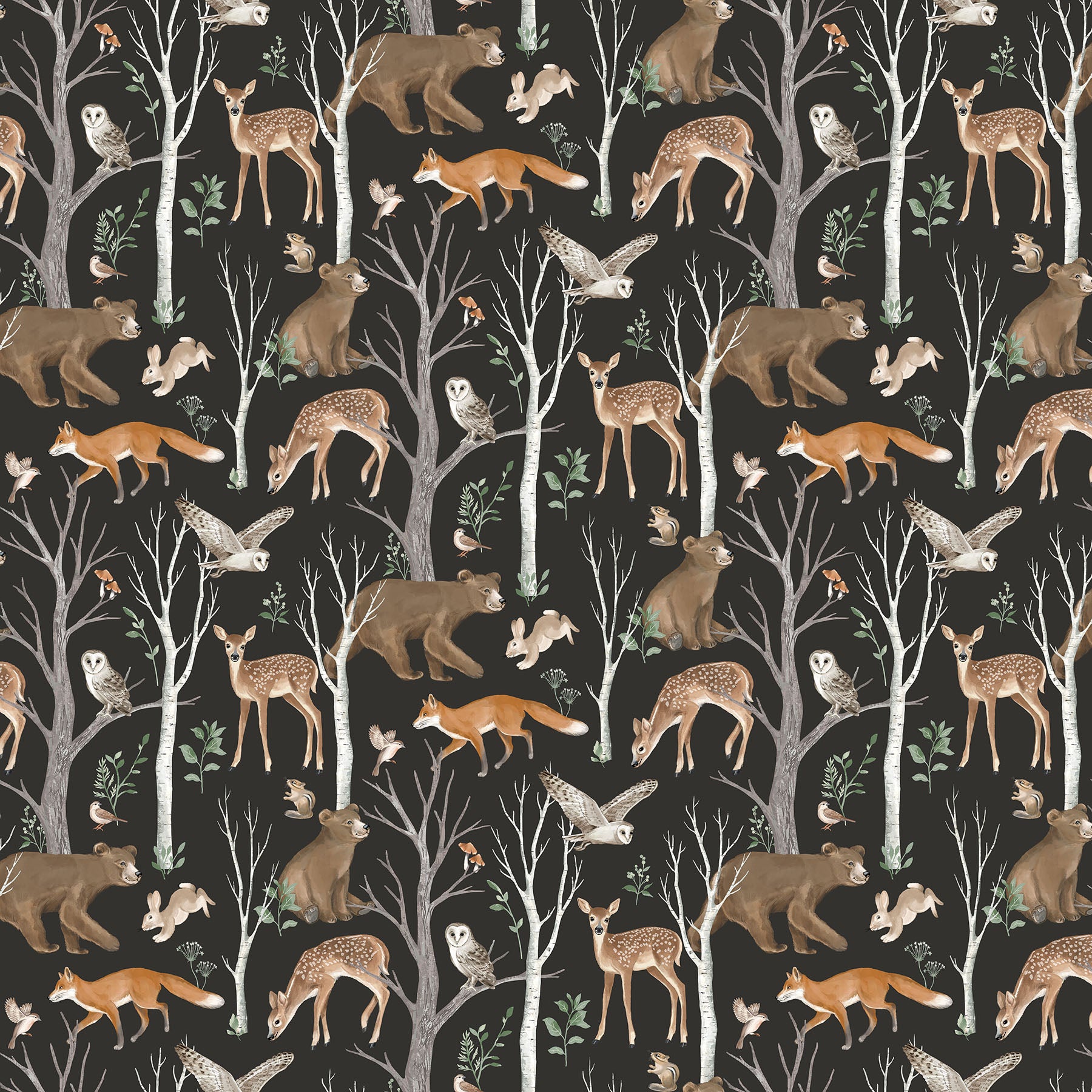 Tanglewood | Scenic Charcoal Multi by Deborah Edwards for Northcott | 29281-98