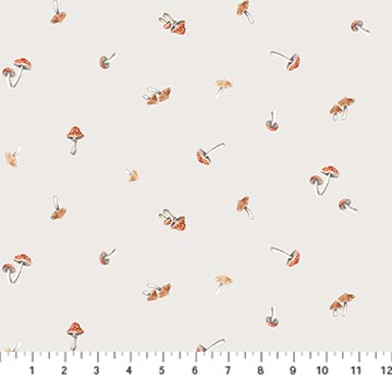 Tanglewood | Mushroom Toss Light Gray by Deborah Edwards for Northcott | 29285-91