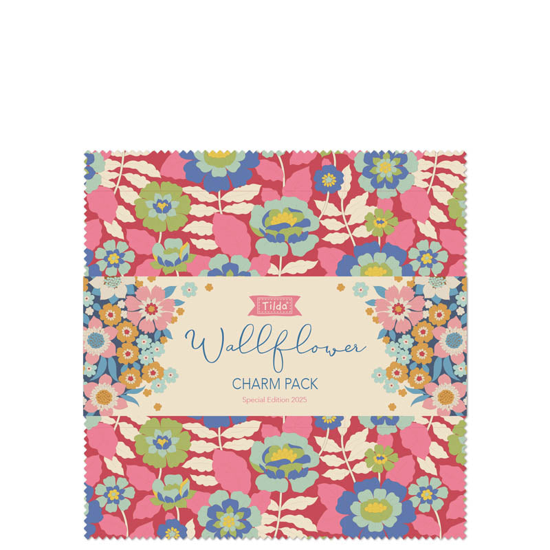 Wallflower | 5" Charm Pack by Tone Finnanger for Tilda Fabrics | 40 pcs