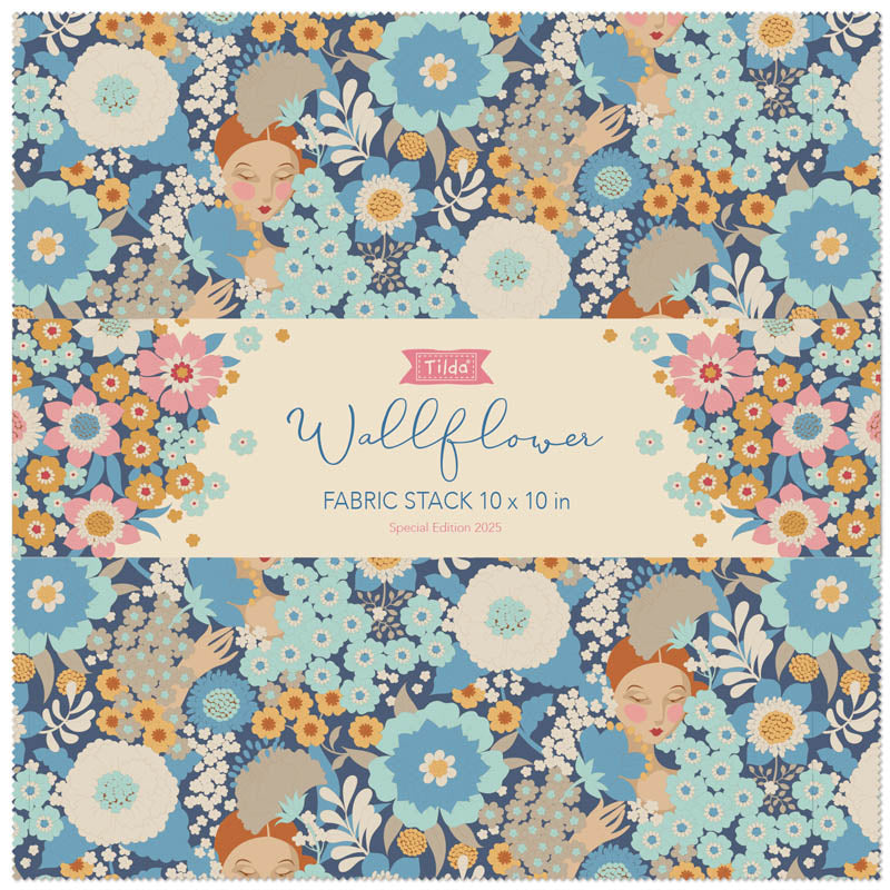 Wallflower | 10" Square Pack by Tone Finnanger for Tilda Fabrics | 40 pcs