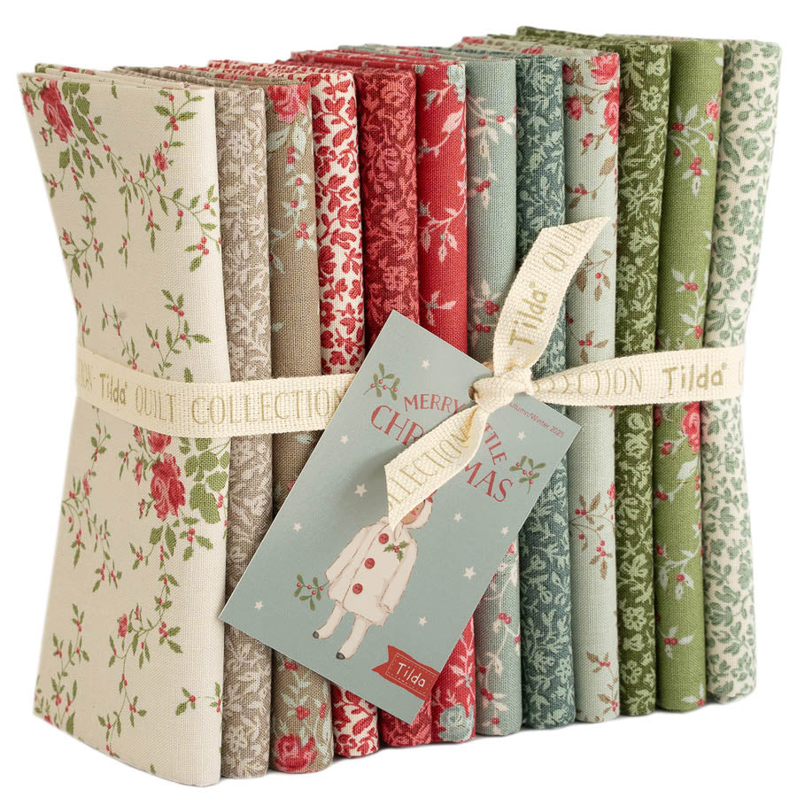 Merry Little Christmas | Fat Quarter Bundle - Eve & Noel Blenders by Tone Finnanger for Tilda Fabrics | 12 pcs
