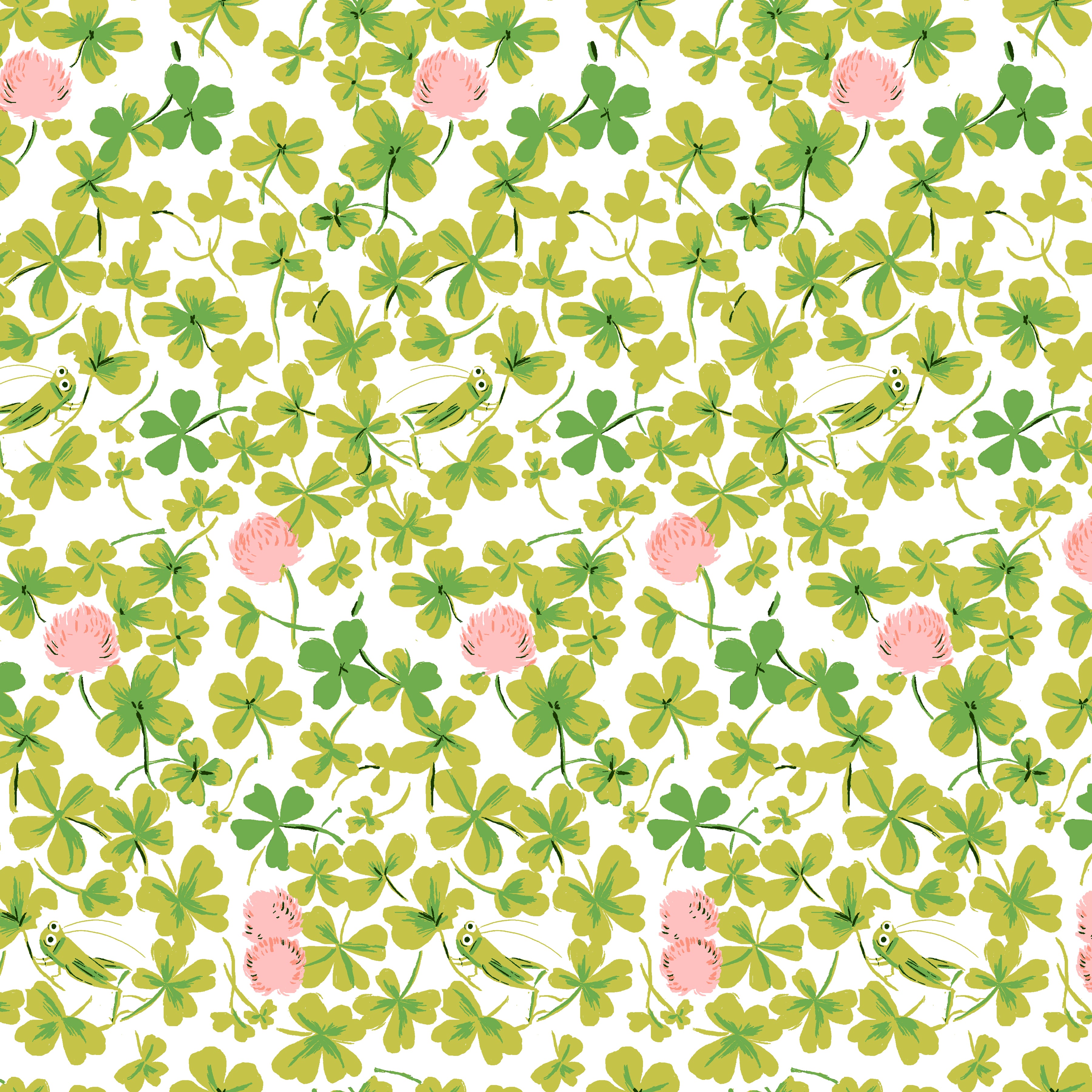 Studio Edit | Cricket Clover - Pink by Heather Ross for Windham Fabrics | 37026D-6