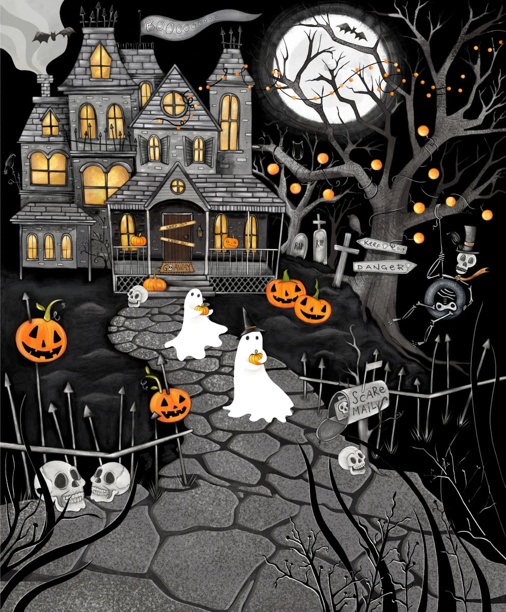 I Made a Boo-Boo | Haunted House 36" Panel by Art by Bella for Studio E | 8987P-99