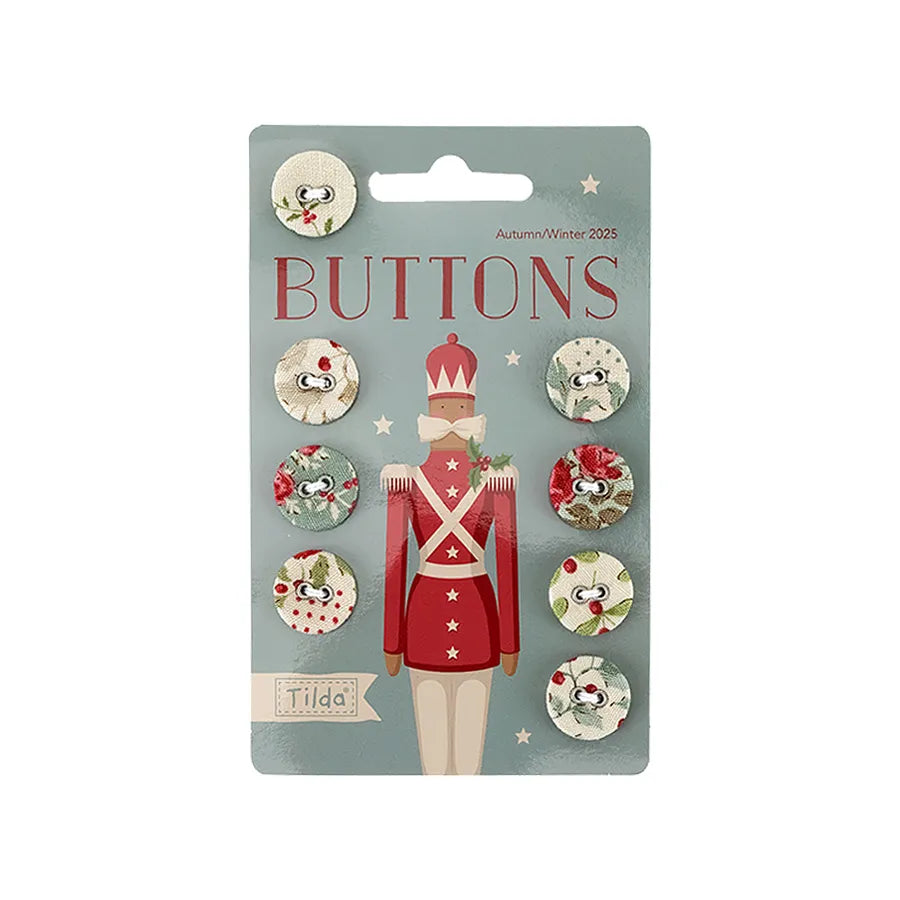Merry Little Christmas | Buttons (16mm) from Tilda Fabrics | 8 pcs