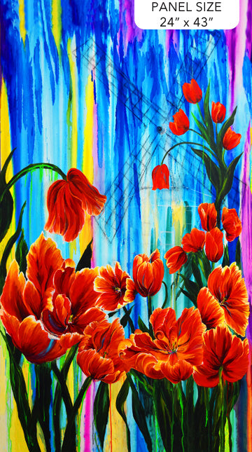 Tulip Festival | Tulip Parade 24" Panel by Stephanie Brandenburg for Northcott | 40206-46