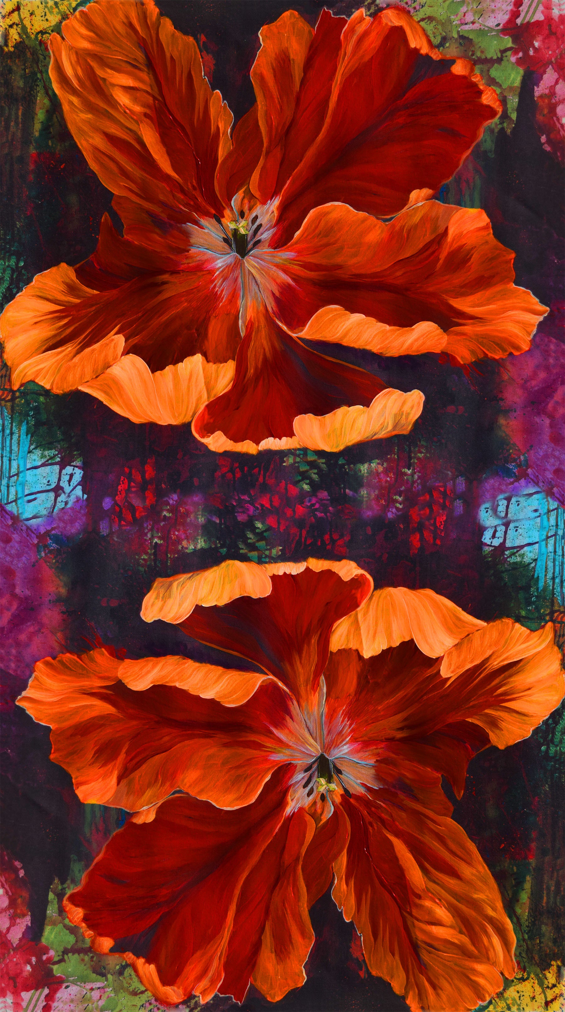 Tulip Festival | Tulip Drama 24" Panel by Stephanie Brandenburg for Northcott | 40207-59