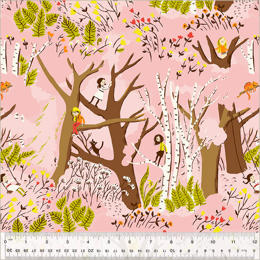Studio Edit | Girls in Trees - Pink by Heather Ross for Windham Fabrics | 40927D-6