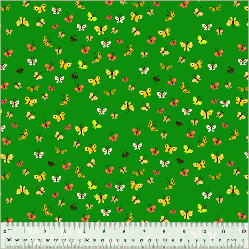 Studio Edit | Butterflies - Green by Heather Ross for Windham Fabrics | 40933D-2