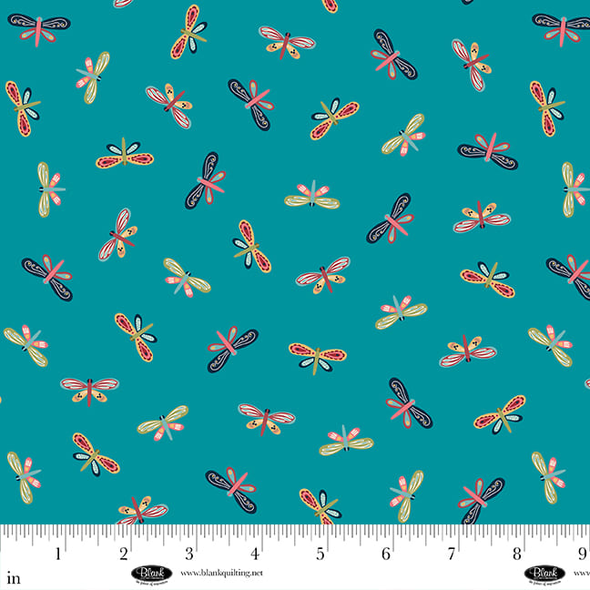 Lake Night Serenade | Turquoise Small Butterflies by Bienvenido for Blank Quilting | 4309-72