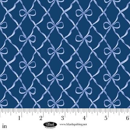 Bows & Blooms | Navy Bows by Color Pop Studio for Blank Quilting | 4541-77