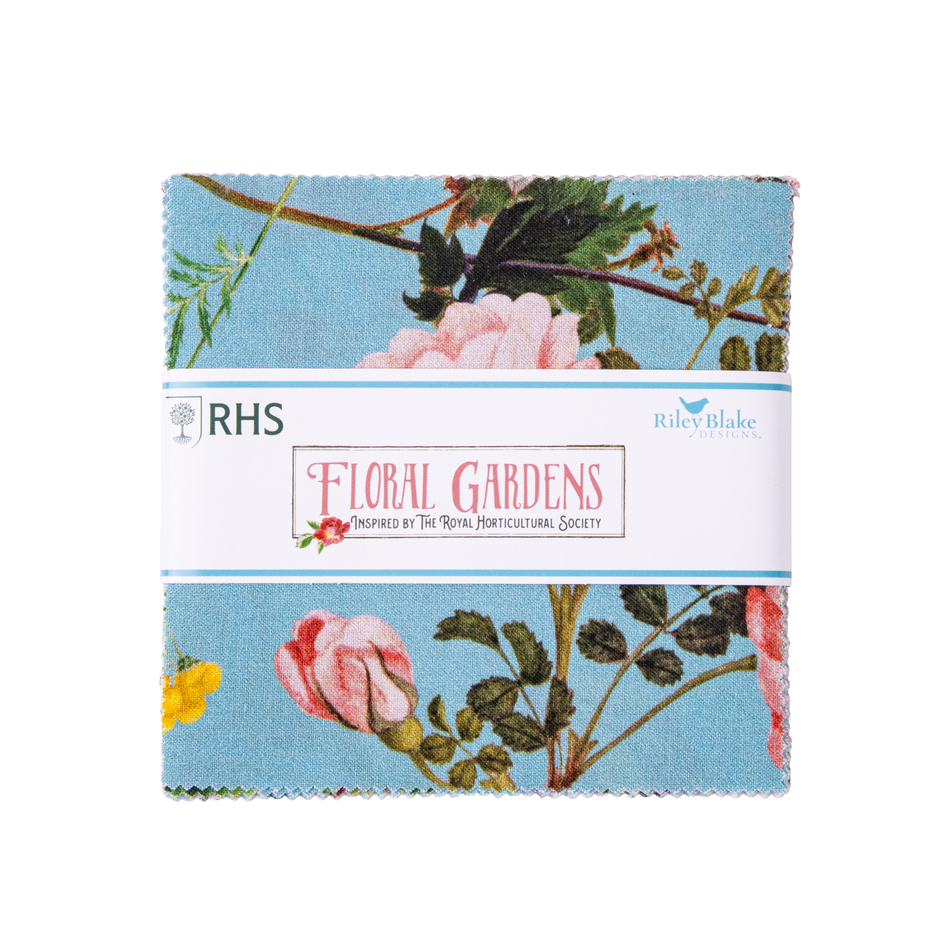 Floral Gardens | 5" Charm Pack by Royal Horticultural Society for Riley Blake | 42 pcs