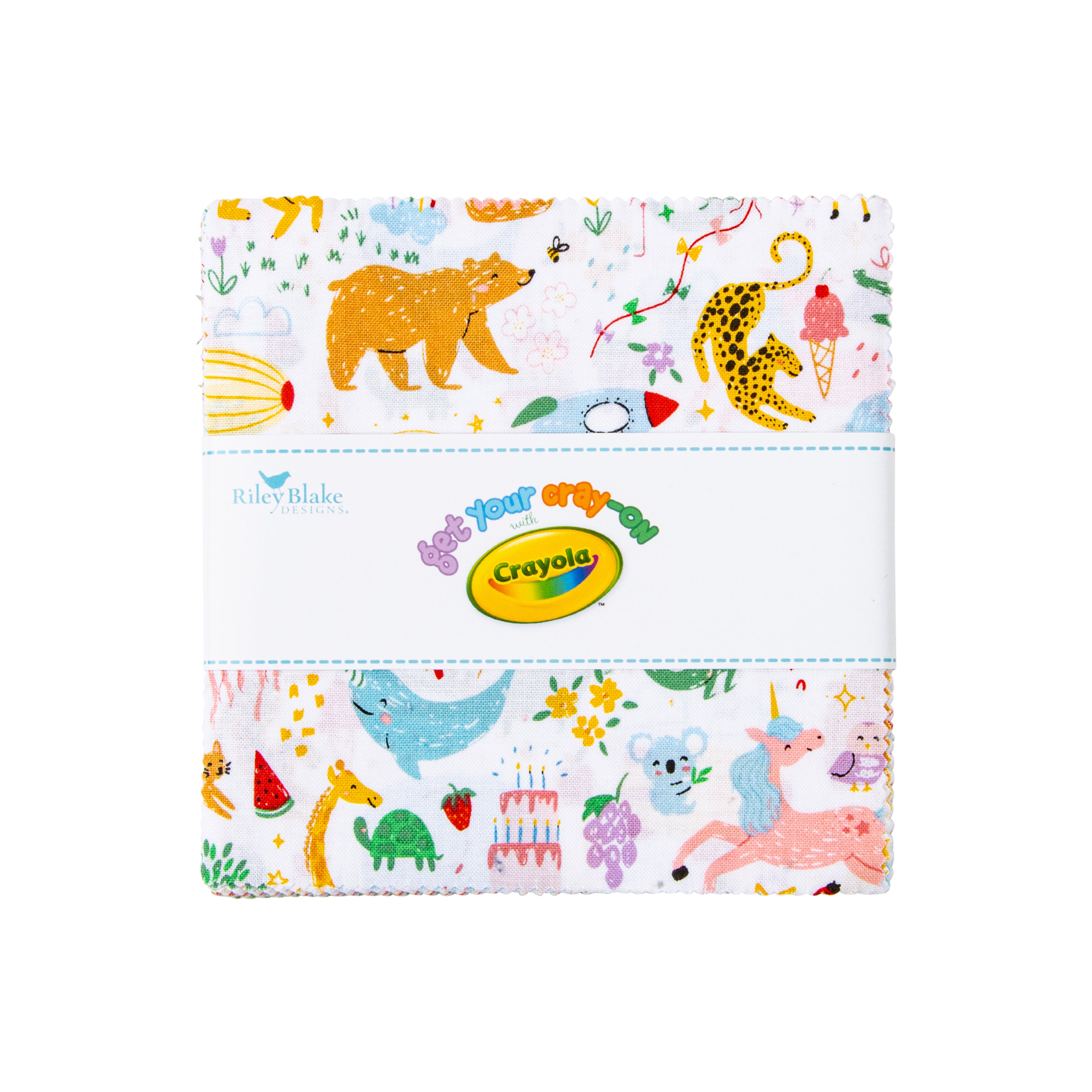 Get Your Cray-On | 5" Charm Pack by Crayola for Riley Blake | 42 pcs