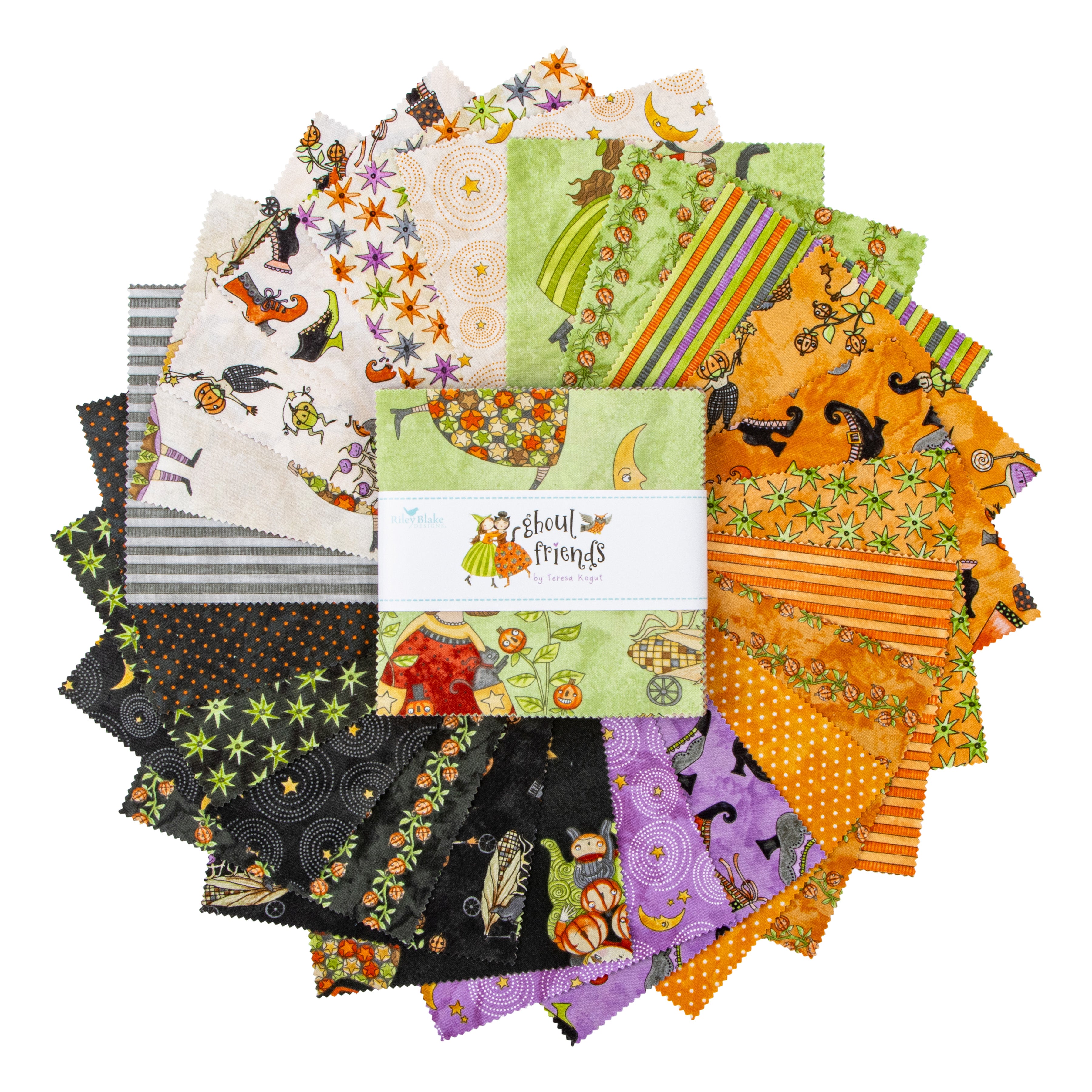 Ghoul Friends | 5" Charm Pack by Teresa Kogut for Riley Blake | 42 pcs