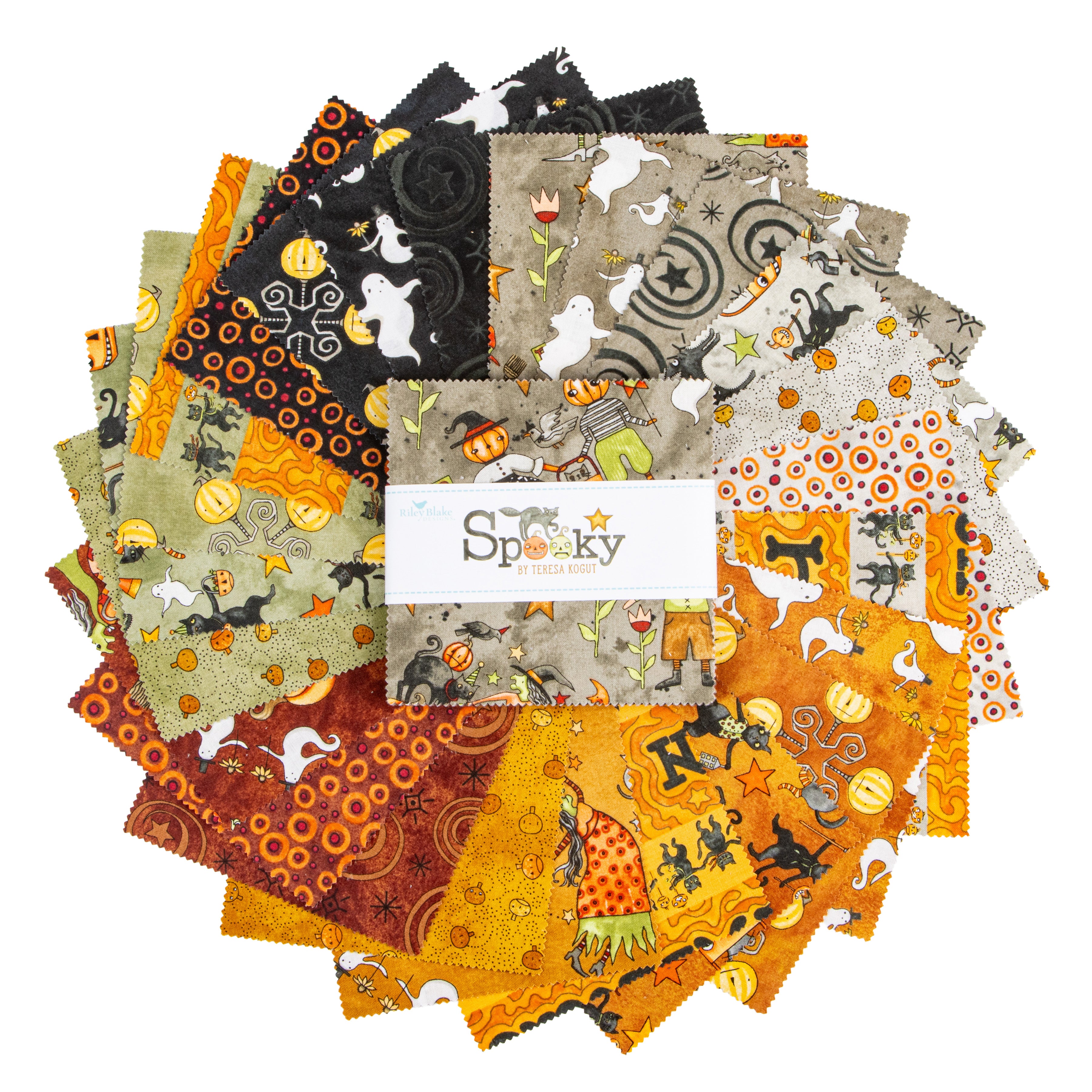 Spooky | 5" Charm Pack by Teresa Kogut for Riley Blake | 42 pcs | 100% cotton