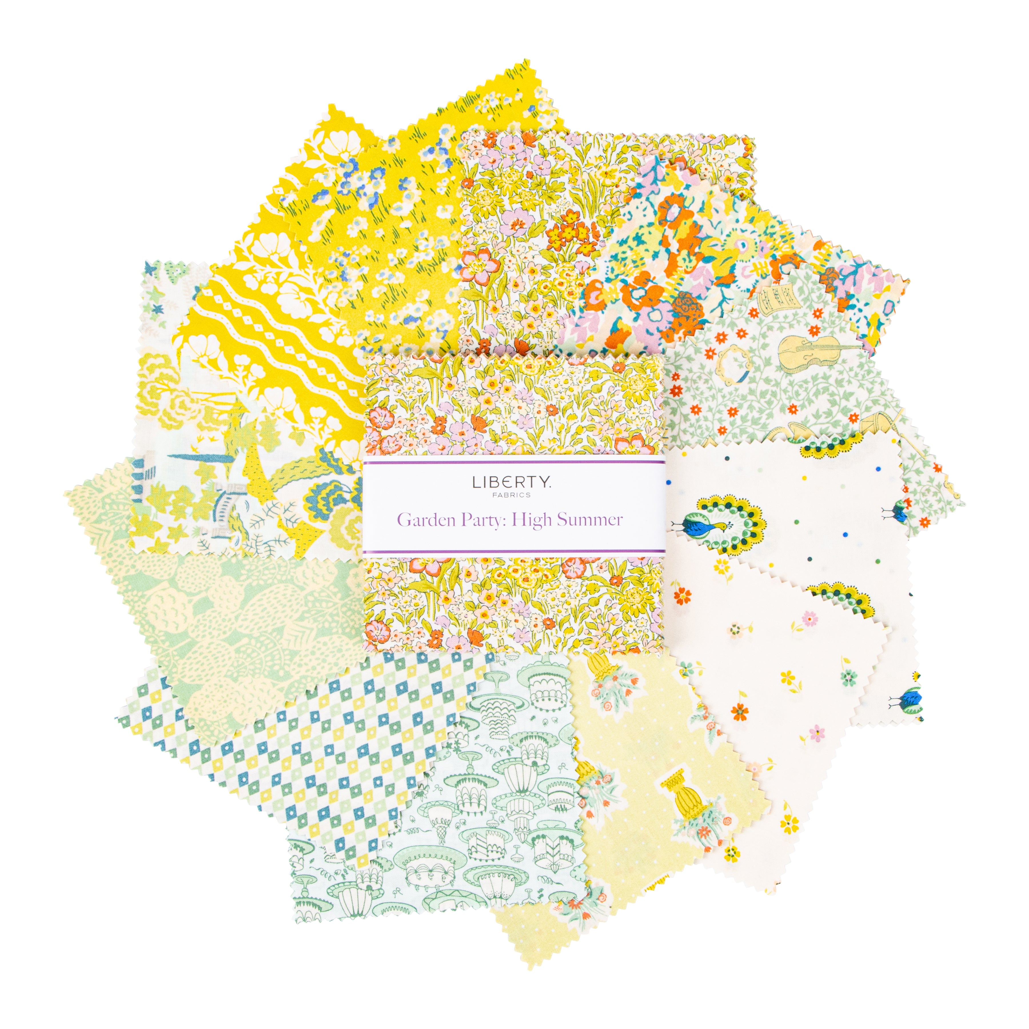 Garden Party | High Summer 5" Charm Pack by Liberty Fabrics for Riley Blake | 42 pcs