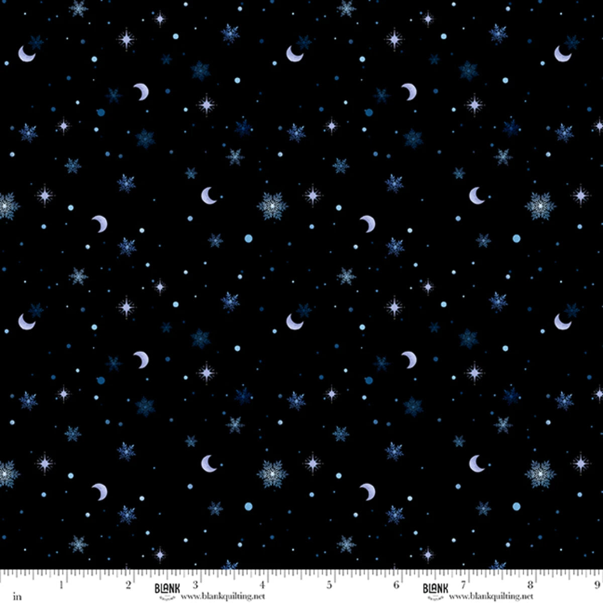 Moondance | Space Winter Moon & Stars by Episodic Drawing for Blank Quilting | 5041-79