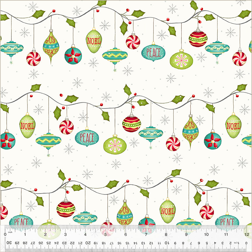A Very Terri Christmas | Deck the Halls - Ivory by Terri Degenkolb for Windham Fabrics | 54102-4