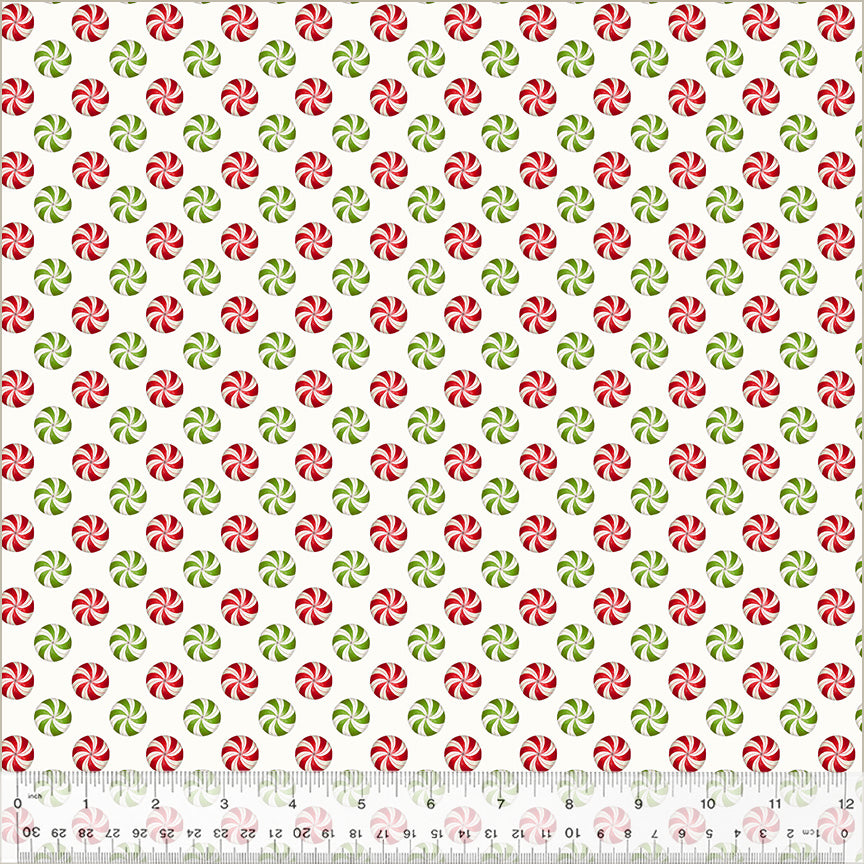 A Very Terri Christmas | Peppermints - Ivory by Terri Degenkolb for Windham Fabrics | 54105-4