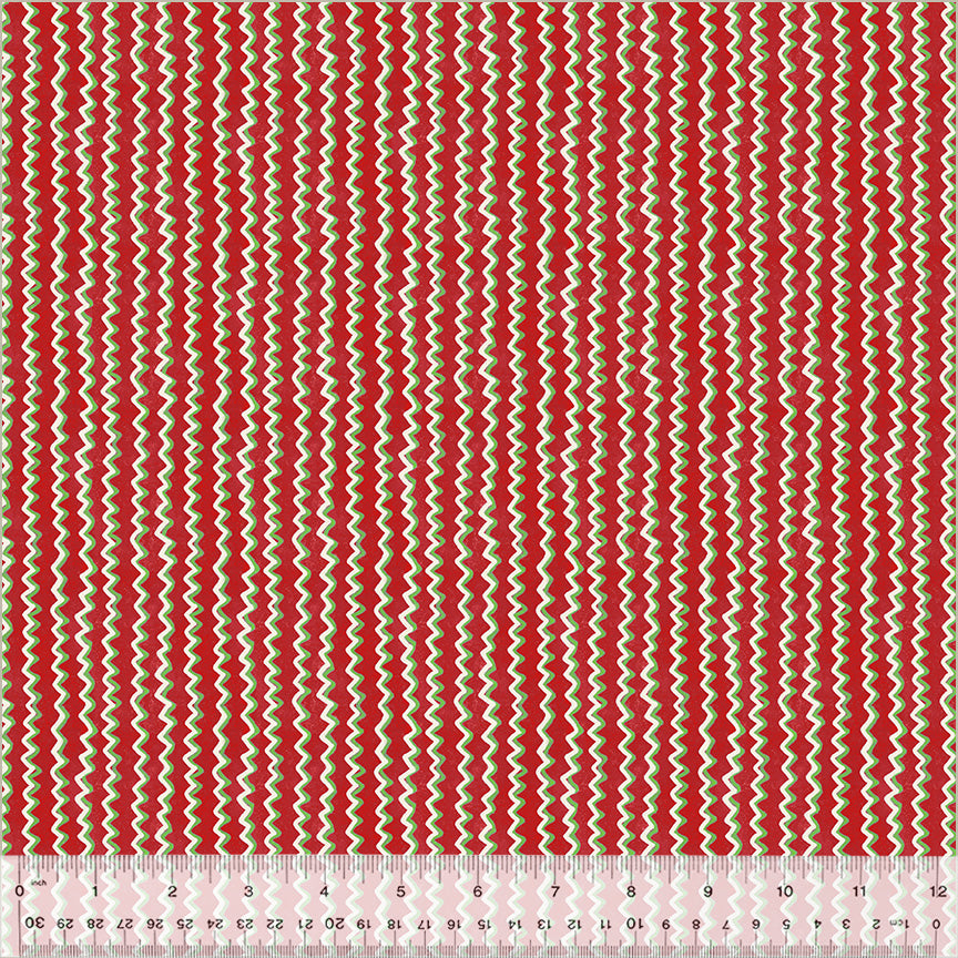 A Very Terri Christmas | Chevron Stripe - Red by Terri Degenkolb for Windham Fabrics | 54109-7