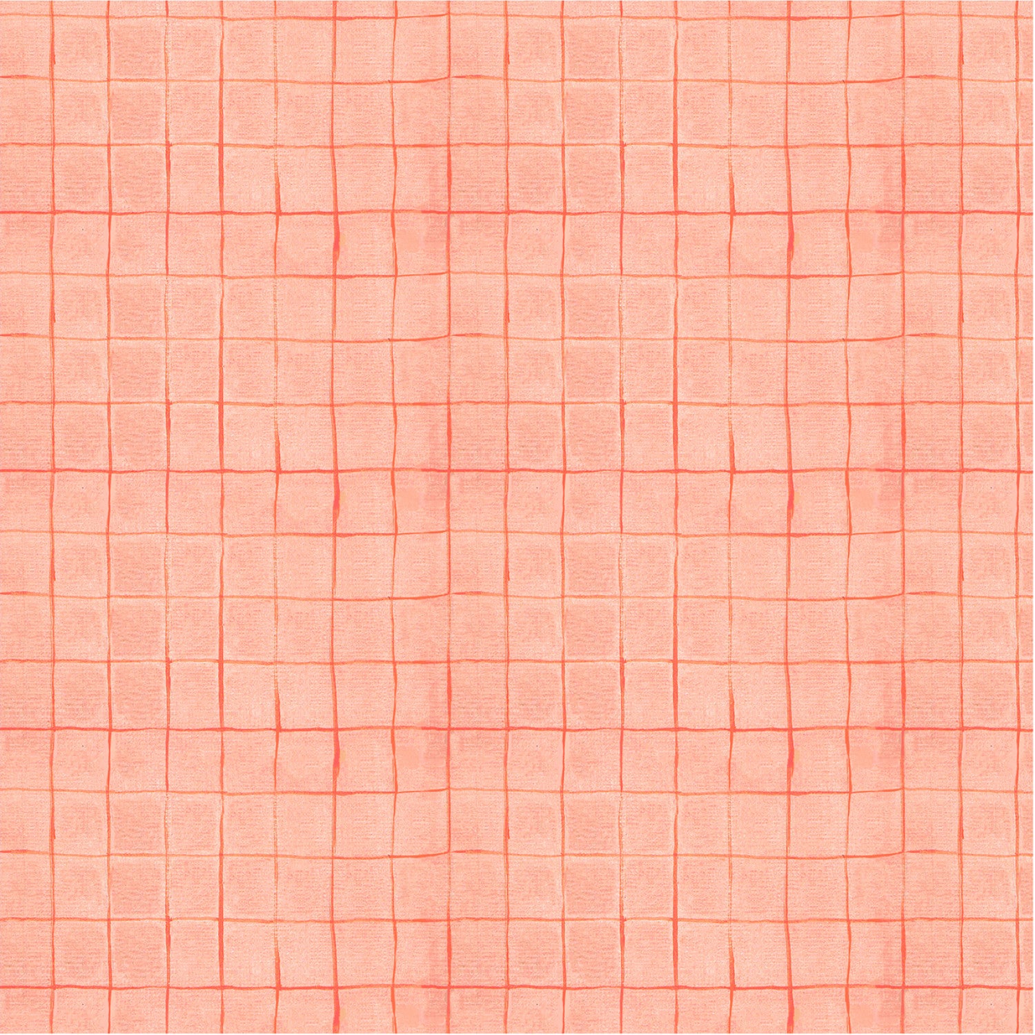 Heather Ross by Hand | Drawn Plaid - Salmon by Heather Ross for Windham | 54260D-3