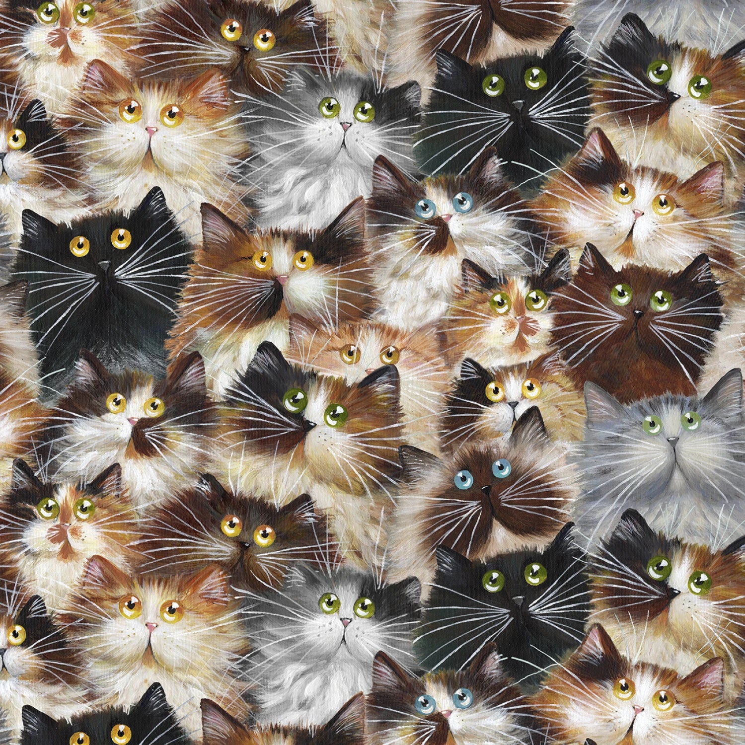 Cat Pack | Fur - 108" Quilt Back by Kim Haskins for Windham Fabrics | 54281W-1DES