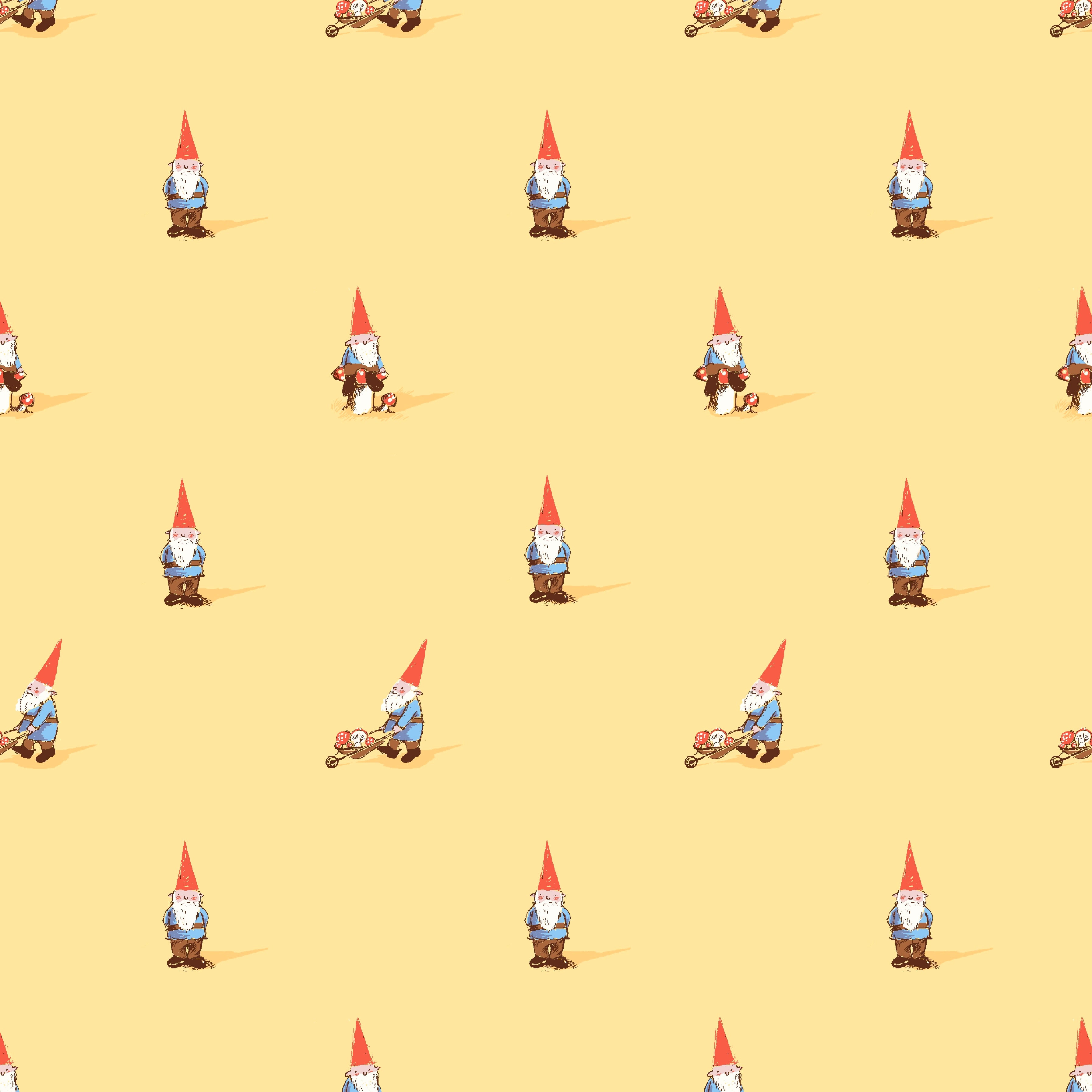 Studio Edit | Gnomes - Yellow by Heather Ross for Windham Fabrics | 54324D-2